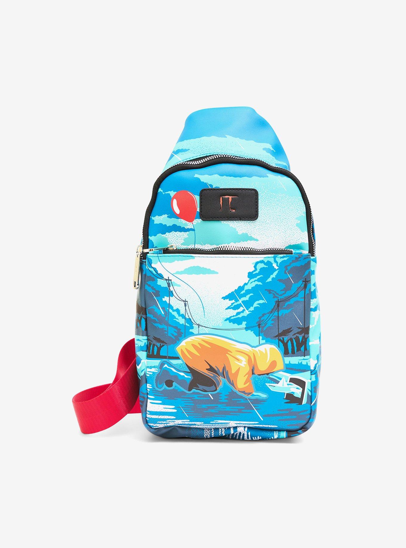 IT Georgie You'll Float Too Vintage Poster Scene Crossbody Sling Bag, , hi-res