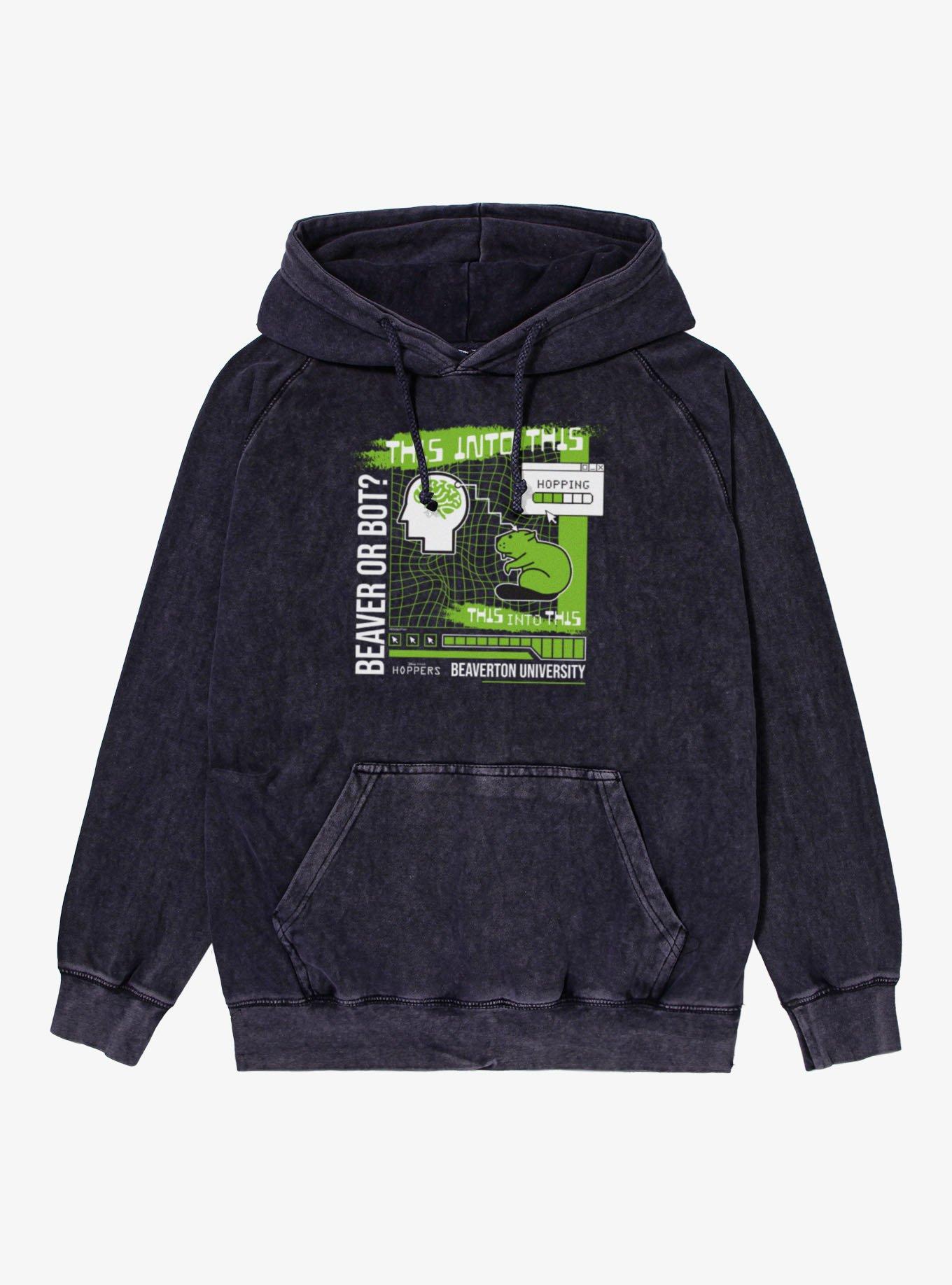 Disney Pixar Hoppers Beaver Or Bot Mineral Wash Hoodie, , hi-res