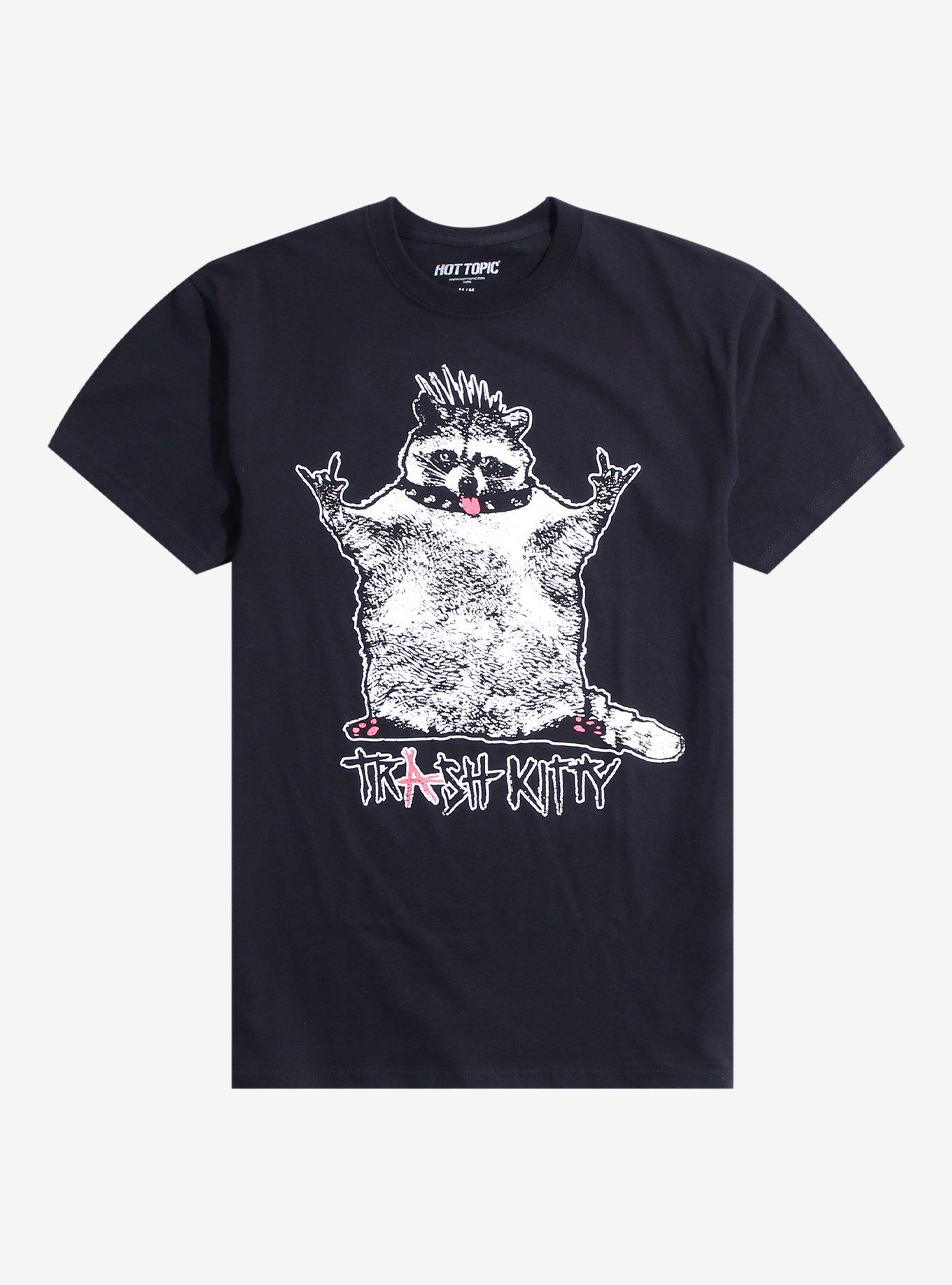 Punk Raccoon Trash Kitty T-Shirt, , hi-res
