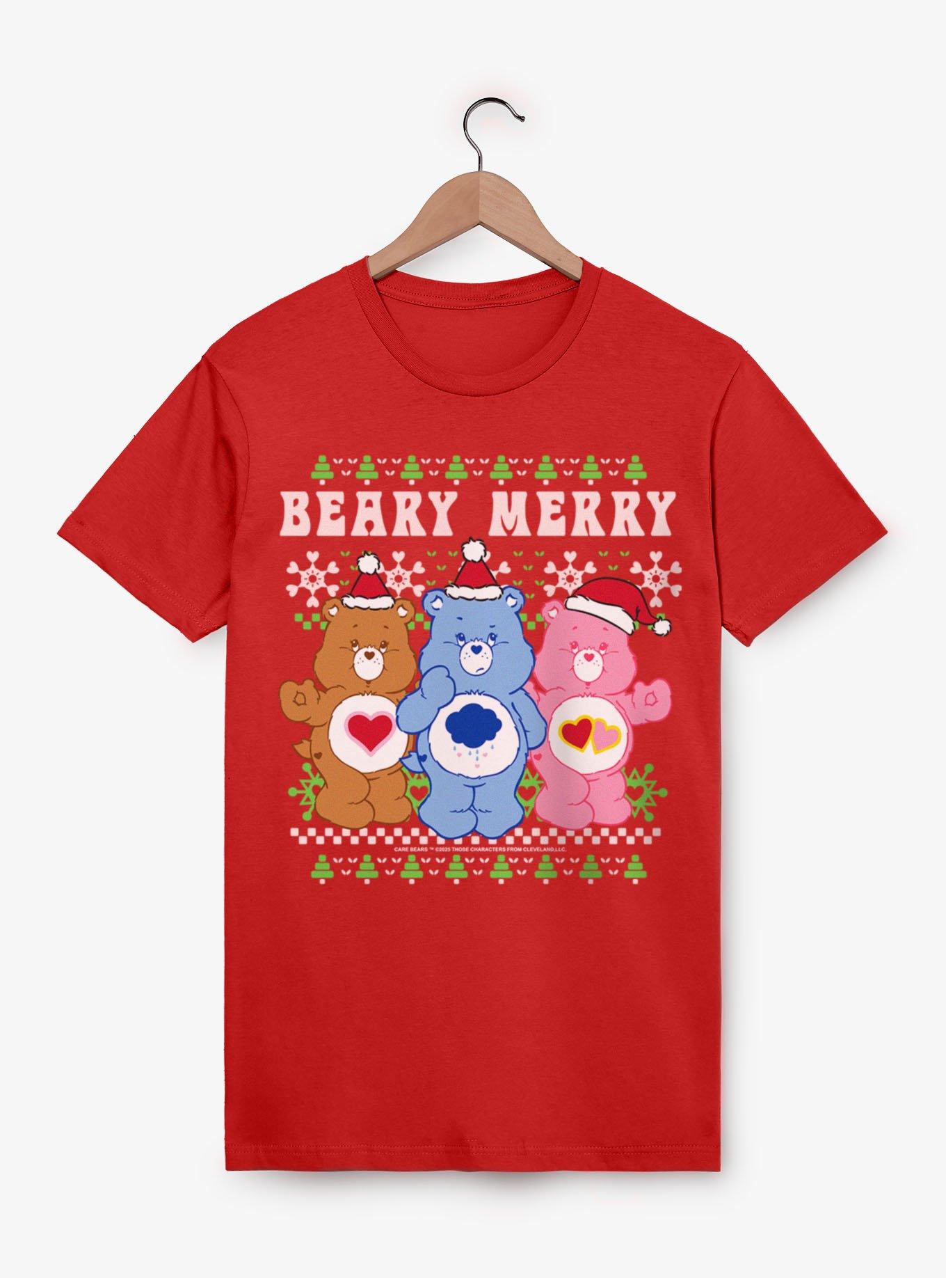 Care Bears Ugly Sweater Pattern Beary Merry Christmas T-Shirt, , hi-res