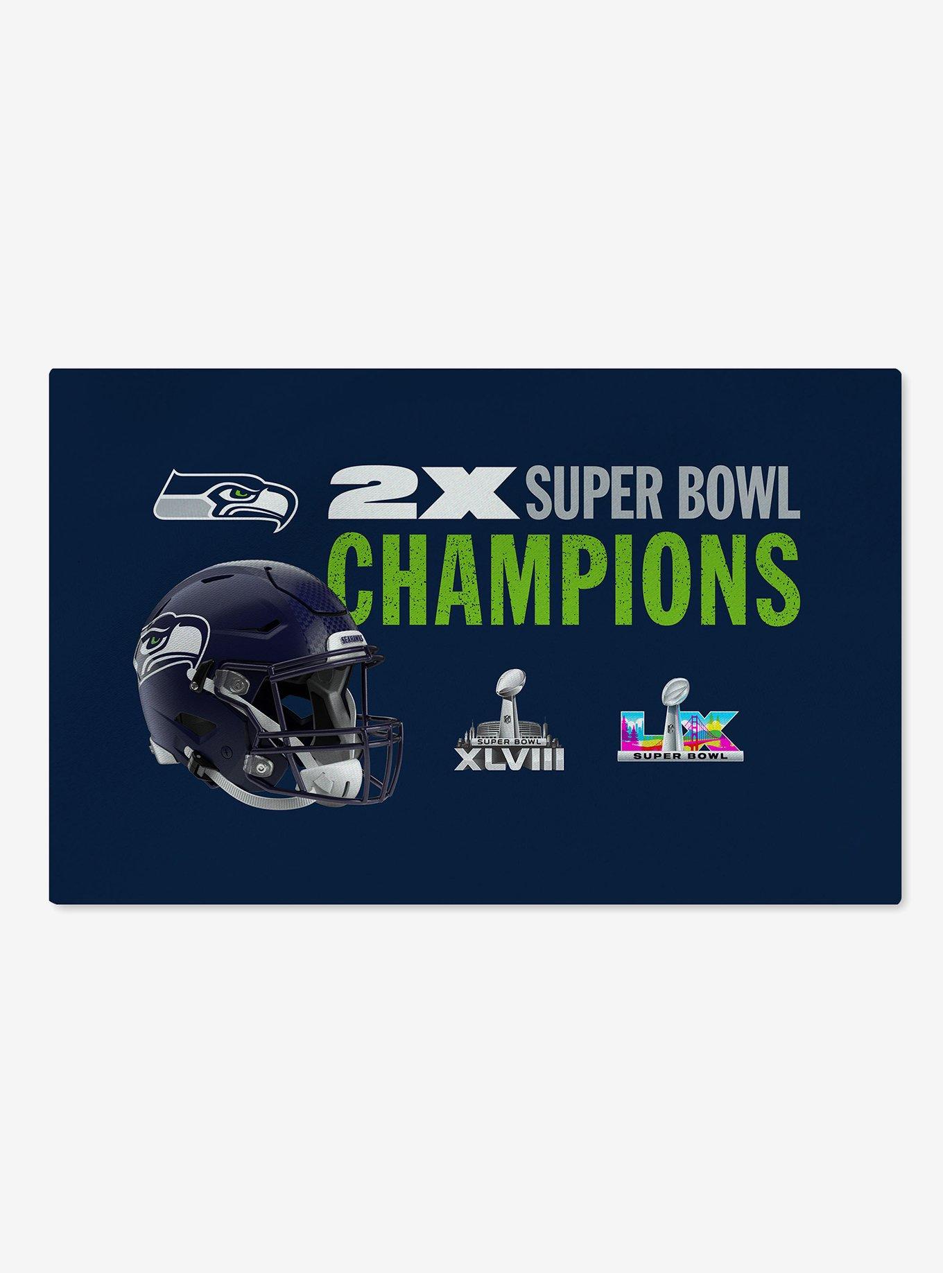 NFL Super Bowl 2026 Seattle Seahawks Multi Champs Rush Washable Rug, , hi-res