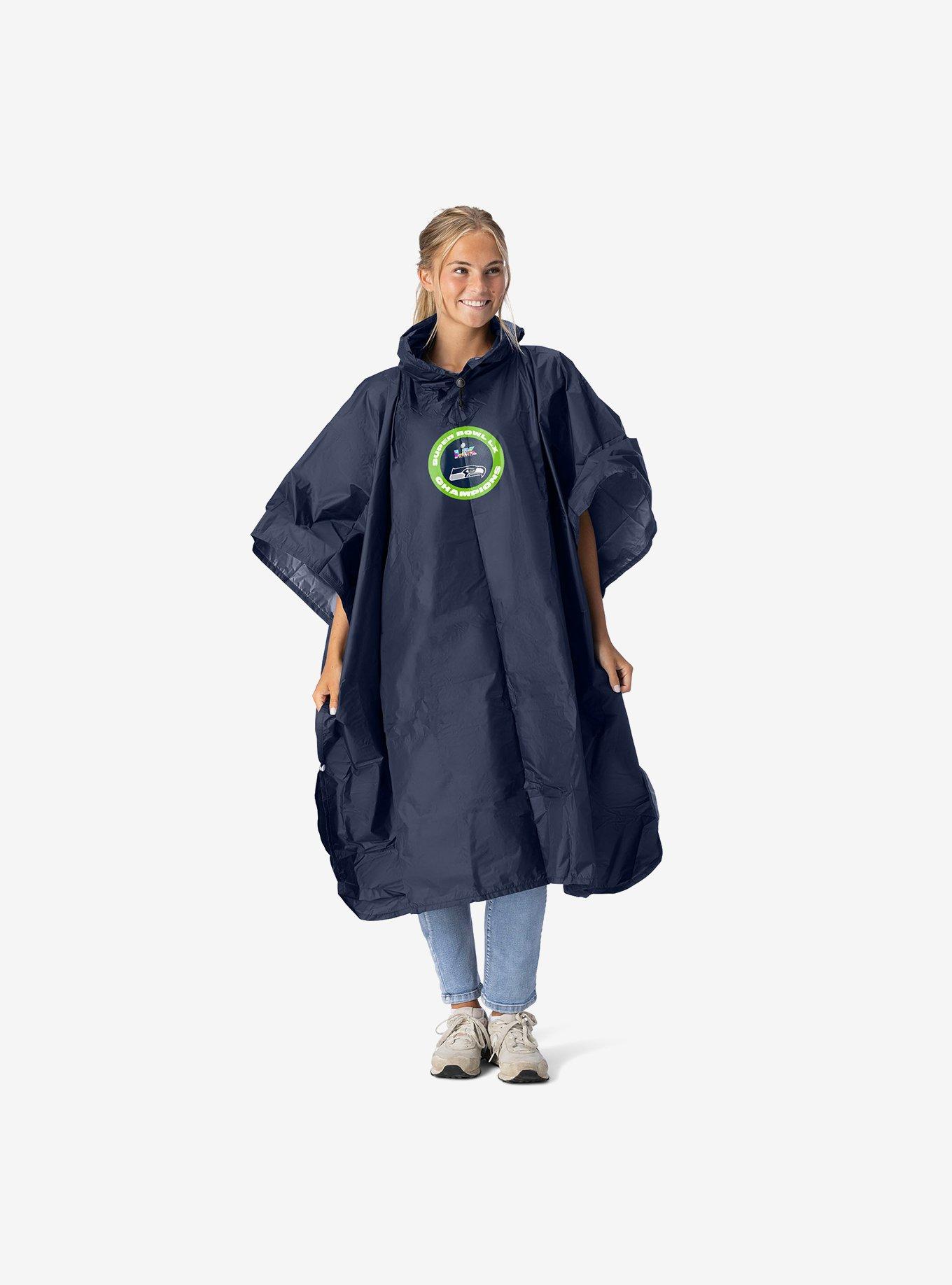 NFL Super Bowl 2026 Seattle Seahawks Champs Pier Team Color Deluxe Poncho, , hi-res