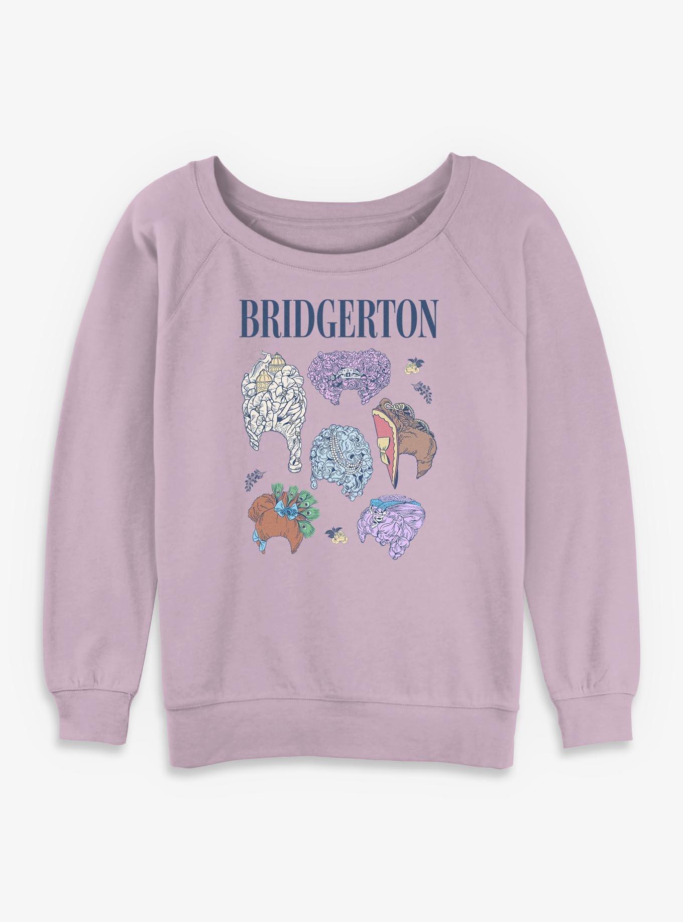 Bridgerton Queen Charlotte Wigs Womens Slouchy Sweatshirt BoxLunch Exclusive, LAVENDER, hi-res