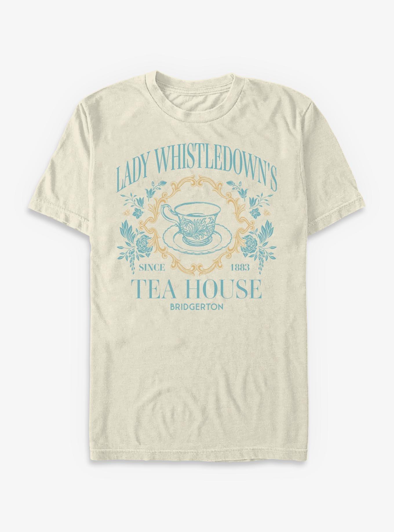 Bridgerton Lady Whistledown's Tea House Garment Dye T-Shirt BoxLunch Exclusive, , hi-res