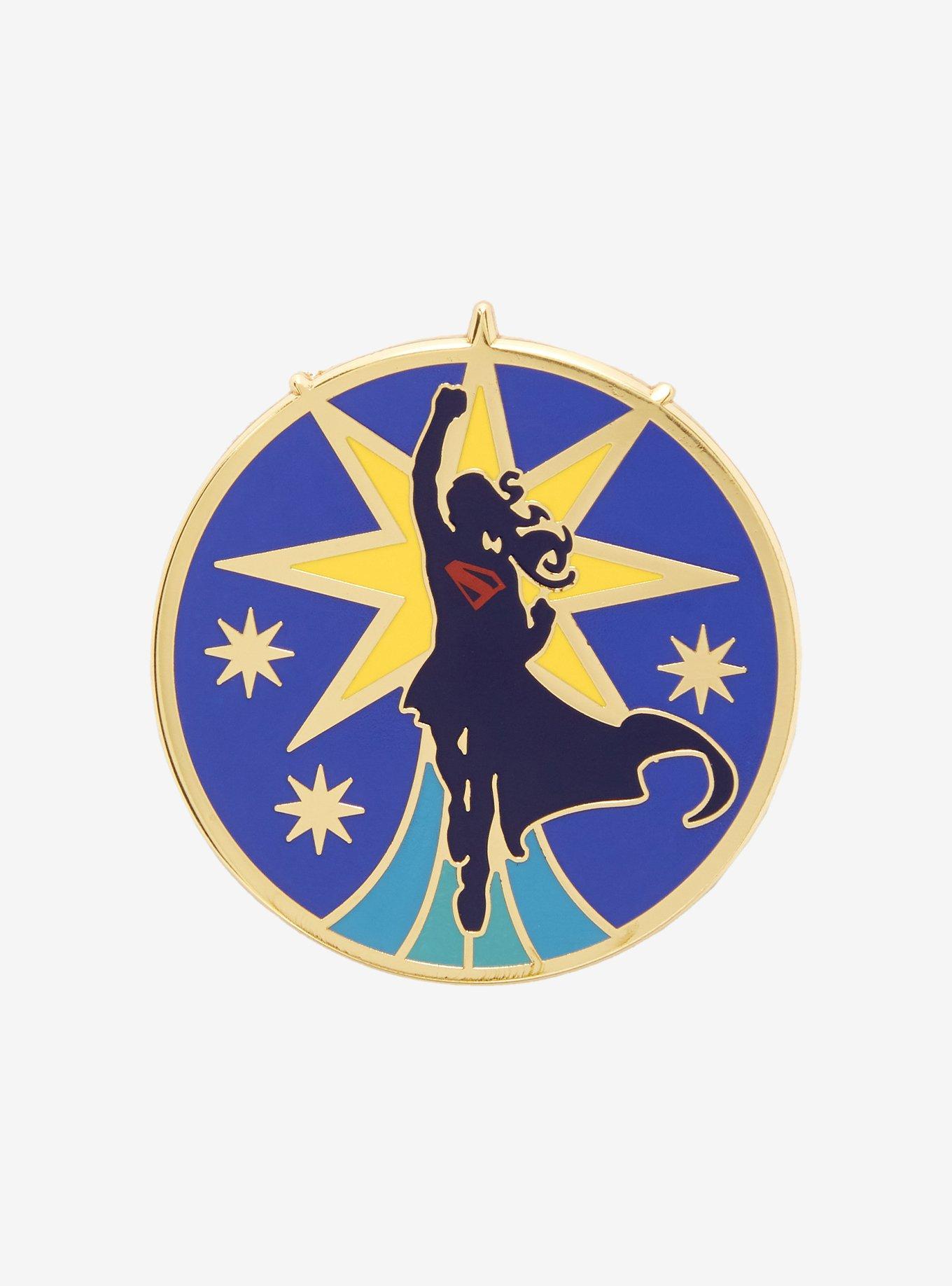 DC Comics Supergirl Silhouette Star Enamel Pin, , hi-res