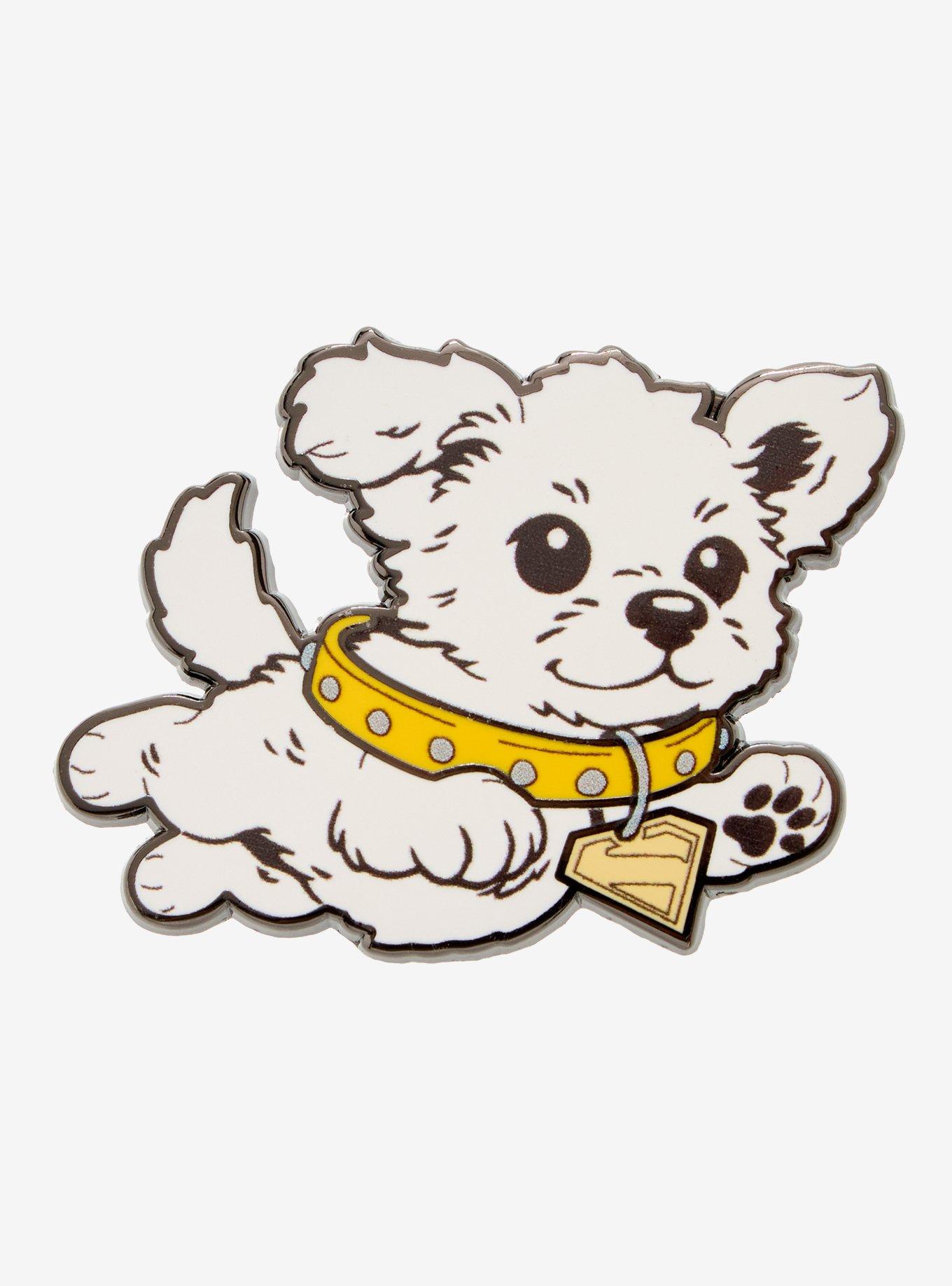 DC Comics Supergirl Puppy Krypto Enamel Pin Hot Topic Exclusive, , hi-res
