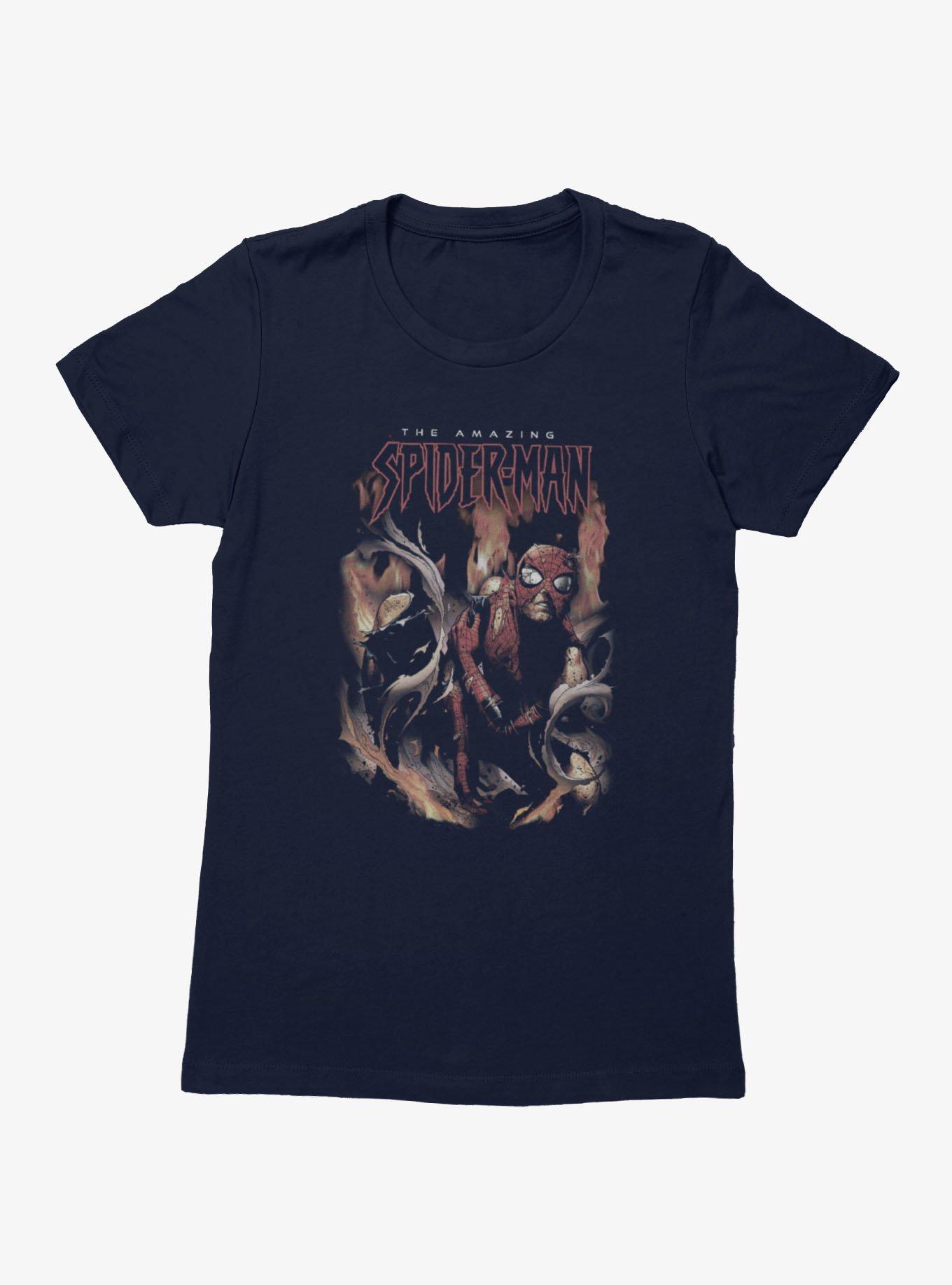 Marvel The Amazing Spider-Man Fire And Wounds Womens T-Shirt, , hi-res
