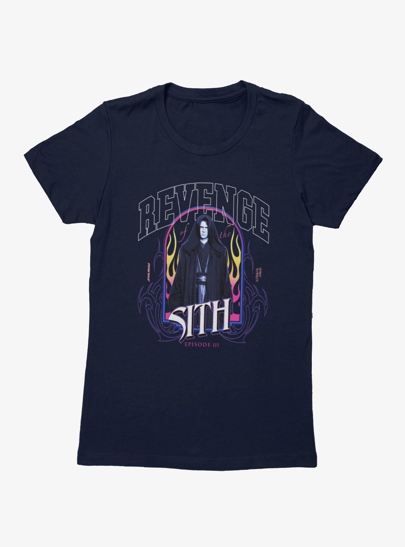 Star Wars Episode III Revenge Of The Sith Anakin Fire Portrait Womens T-Shirt