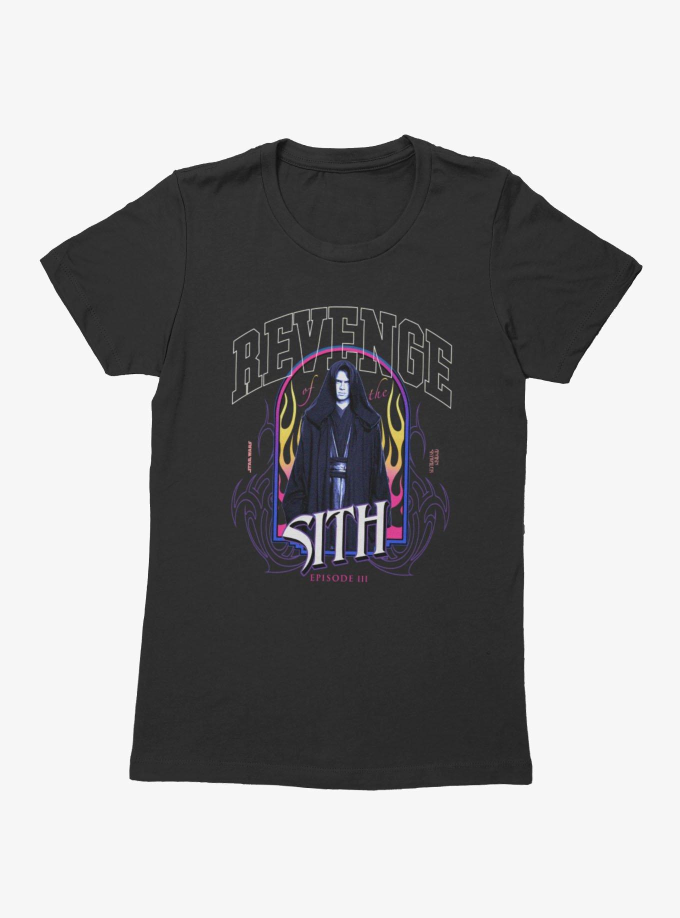 Star Wars Episode III Revenge Of The Sith Anakin Fire Portrait Womens T-Shirt
