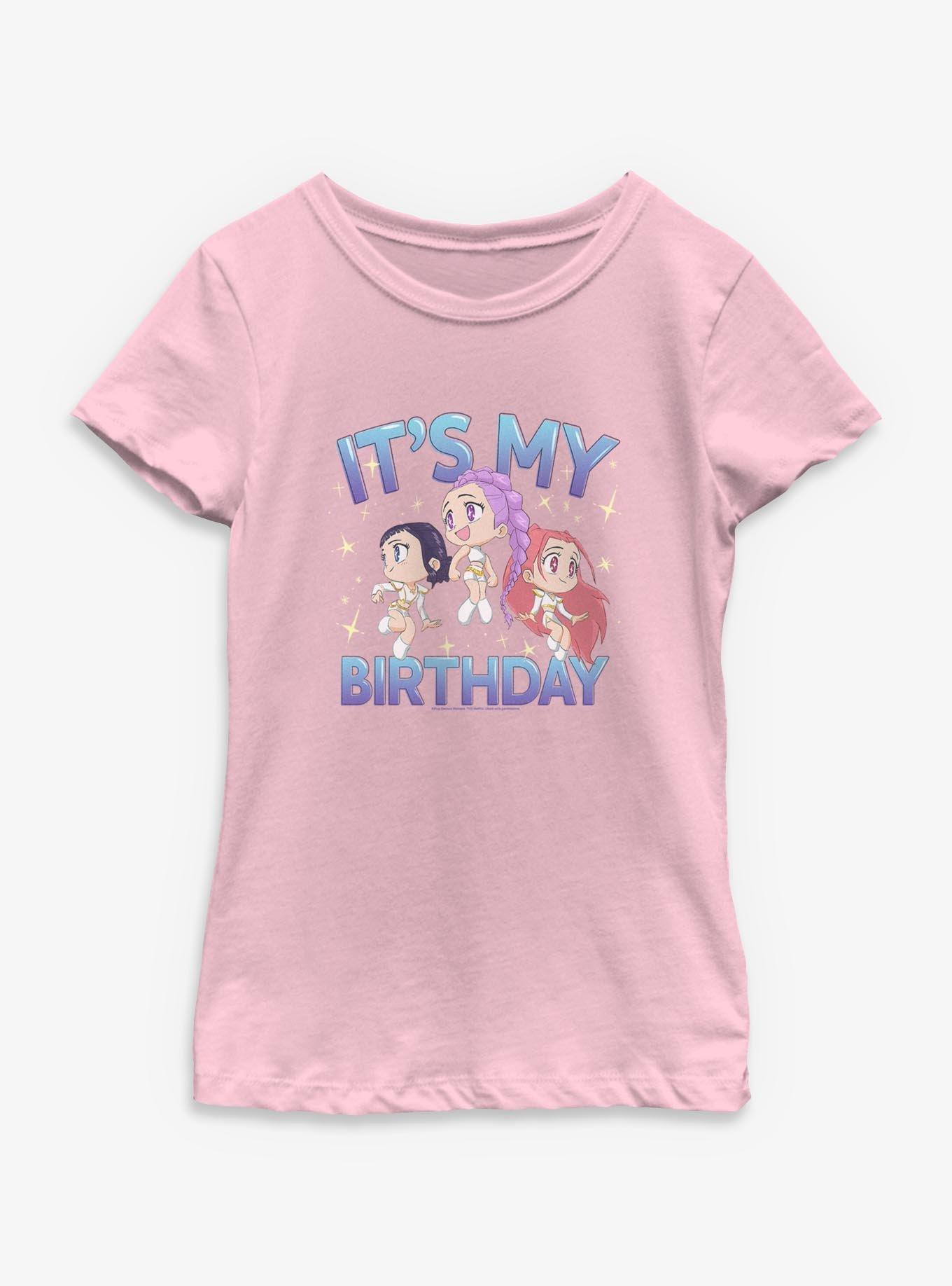 KPop Demon Hunters HUNTR/X It's My Birthday Youth Girls T-Shirt, , hi-res
