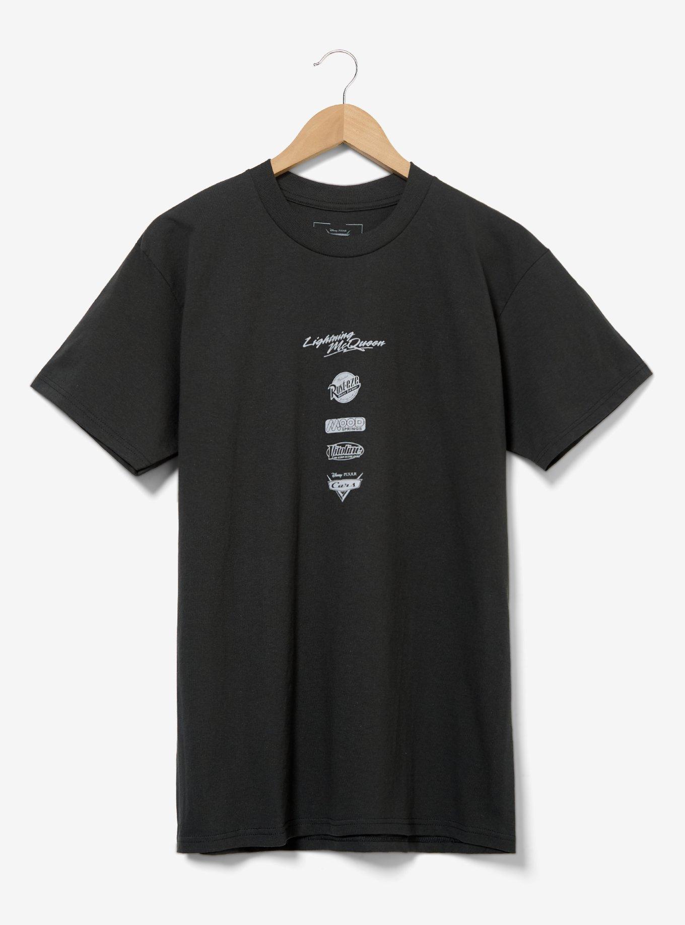 Disney Pixar Cars Lightning McQueen Badges T-Shirt - BoxLunch Exclusive, , hi-res