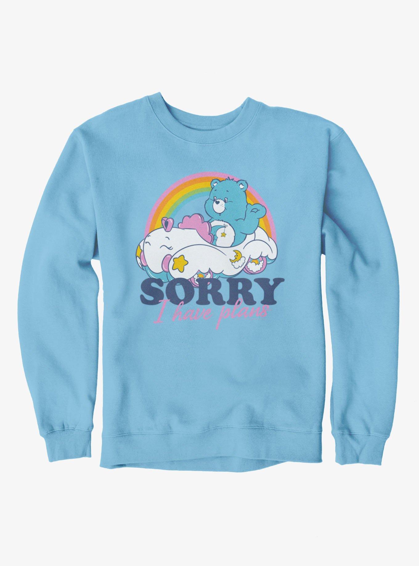 Care Bears Bedtime Bear Sorry I Have Plans Crew Sweatshirt