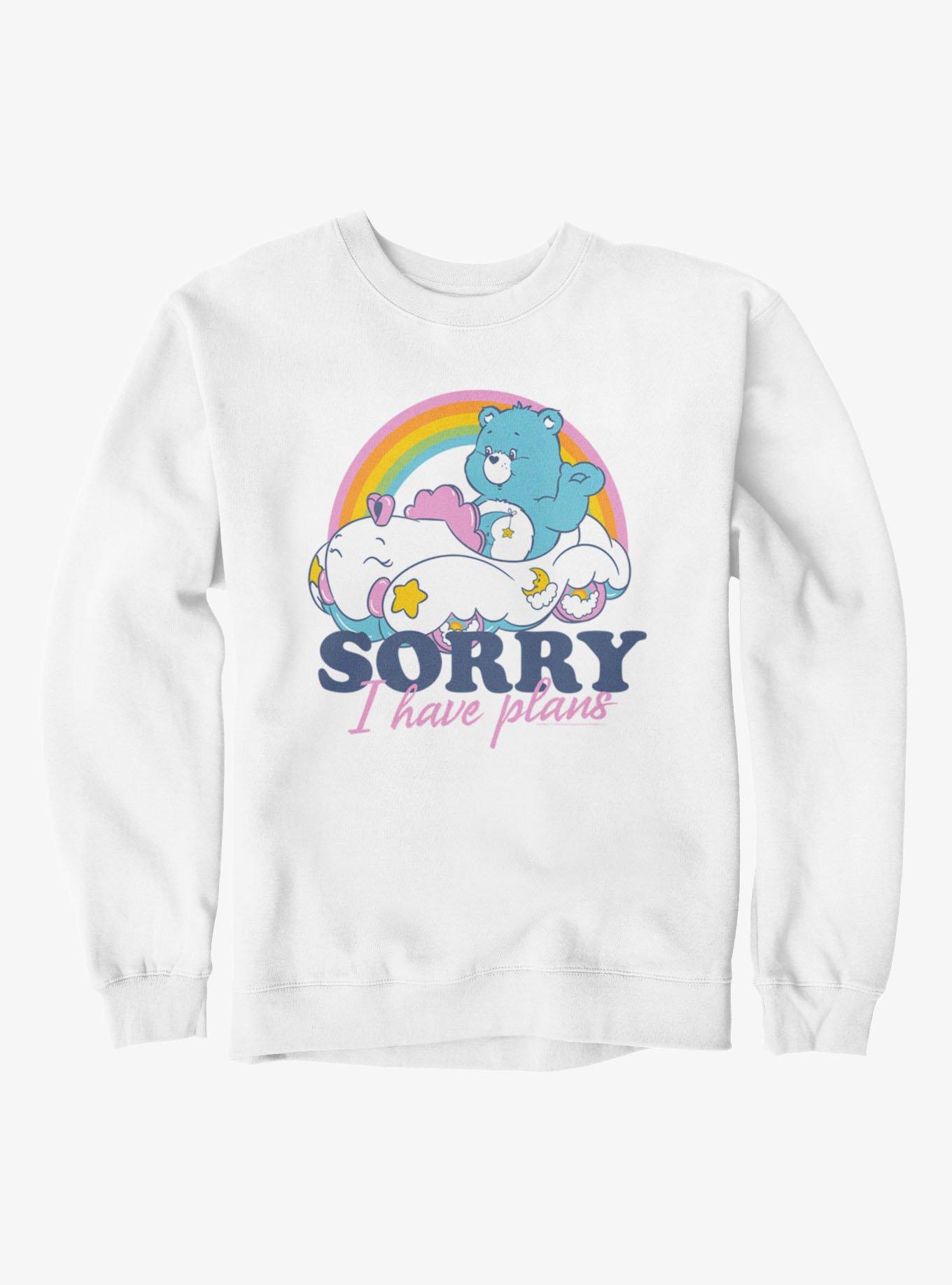 Care Bears Bedtime Bear Sorry I Have Plans Crew Sweatshirt