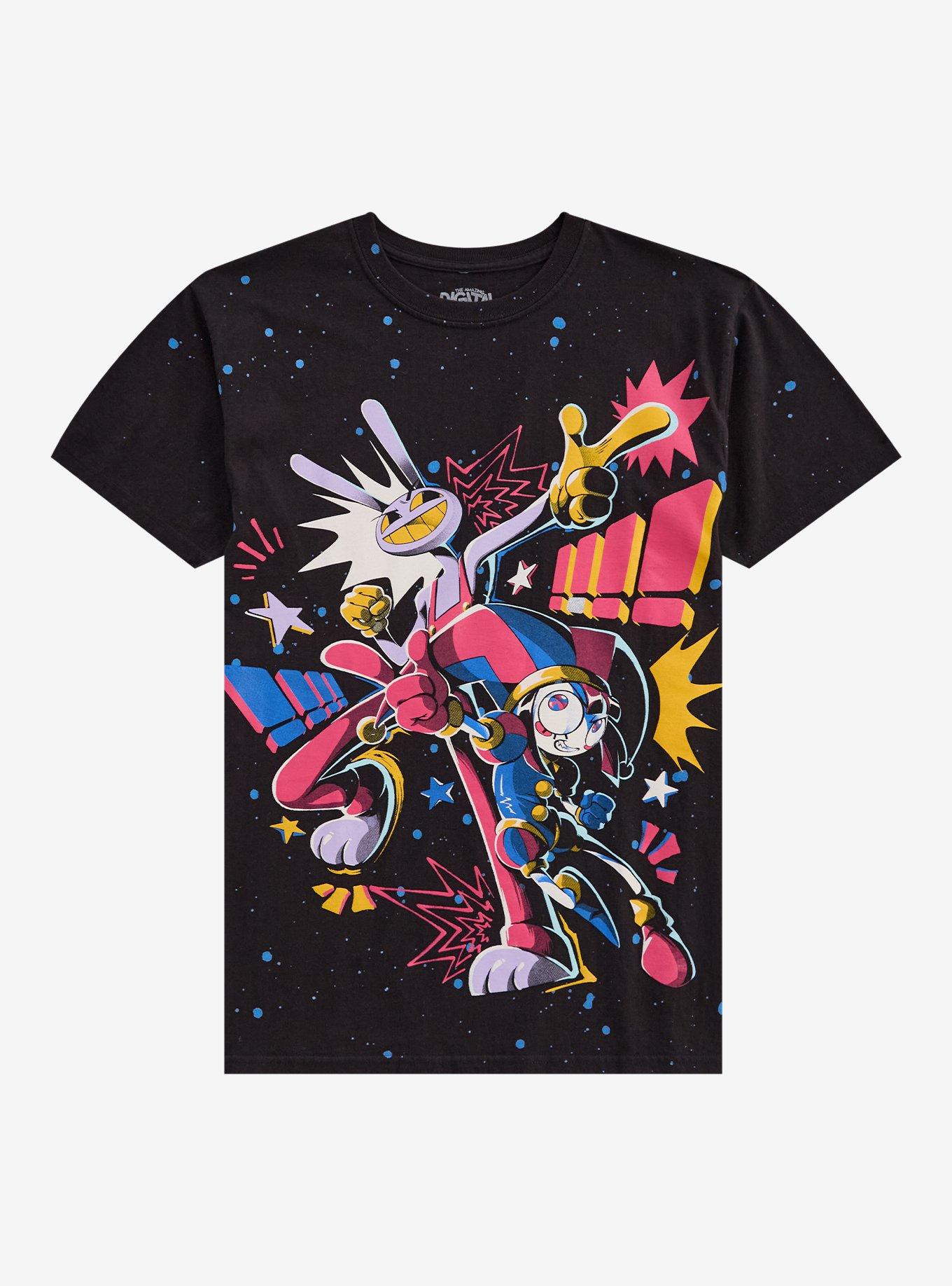 The Amazing Digital Circus Jax & Pomni Splatter T-Shirt, , hi-res