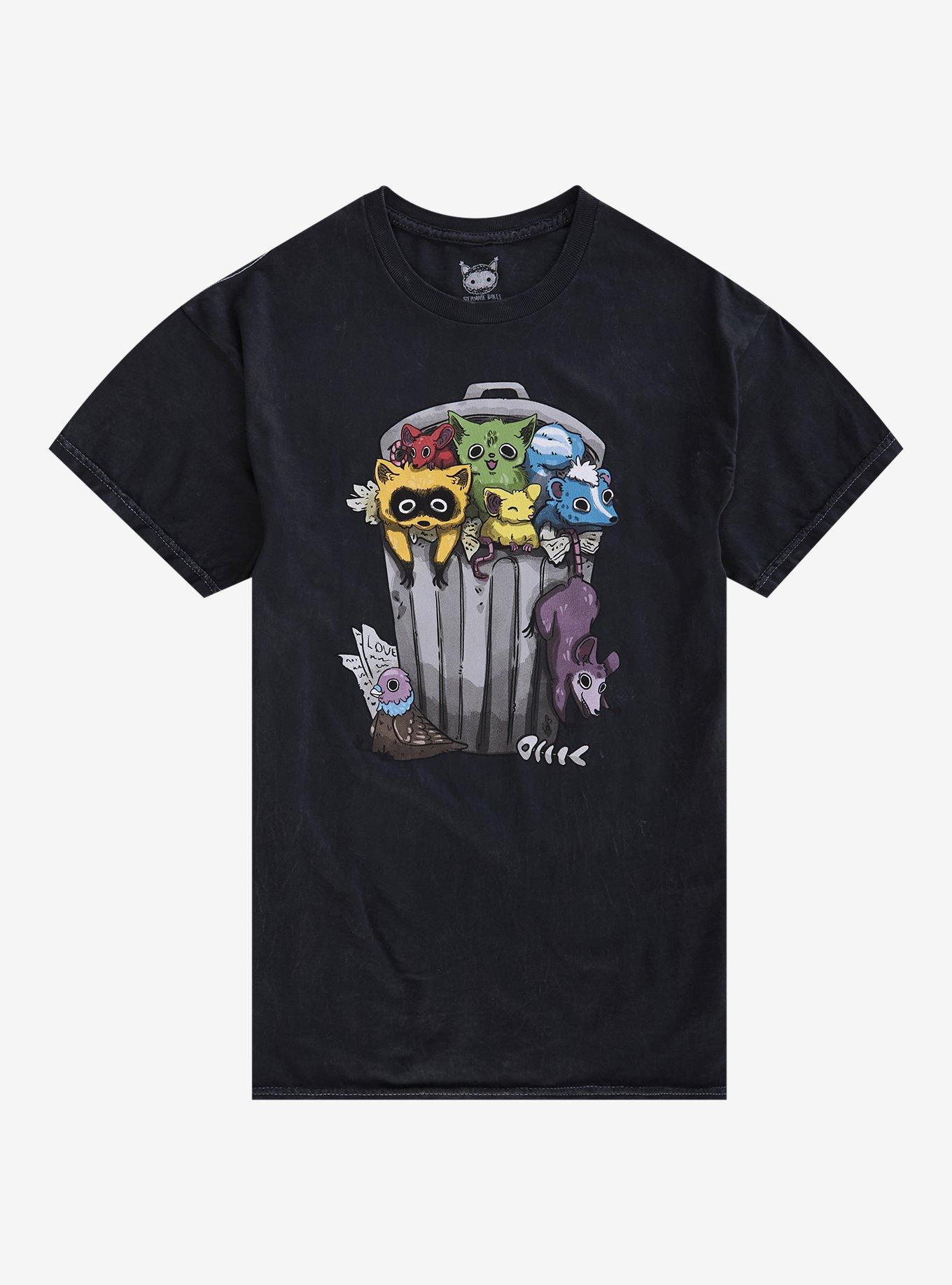 Rainbow Varmits Trash Can T-Shirt By Guild Of Calamity, , hi-res