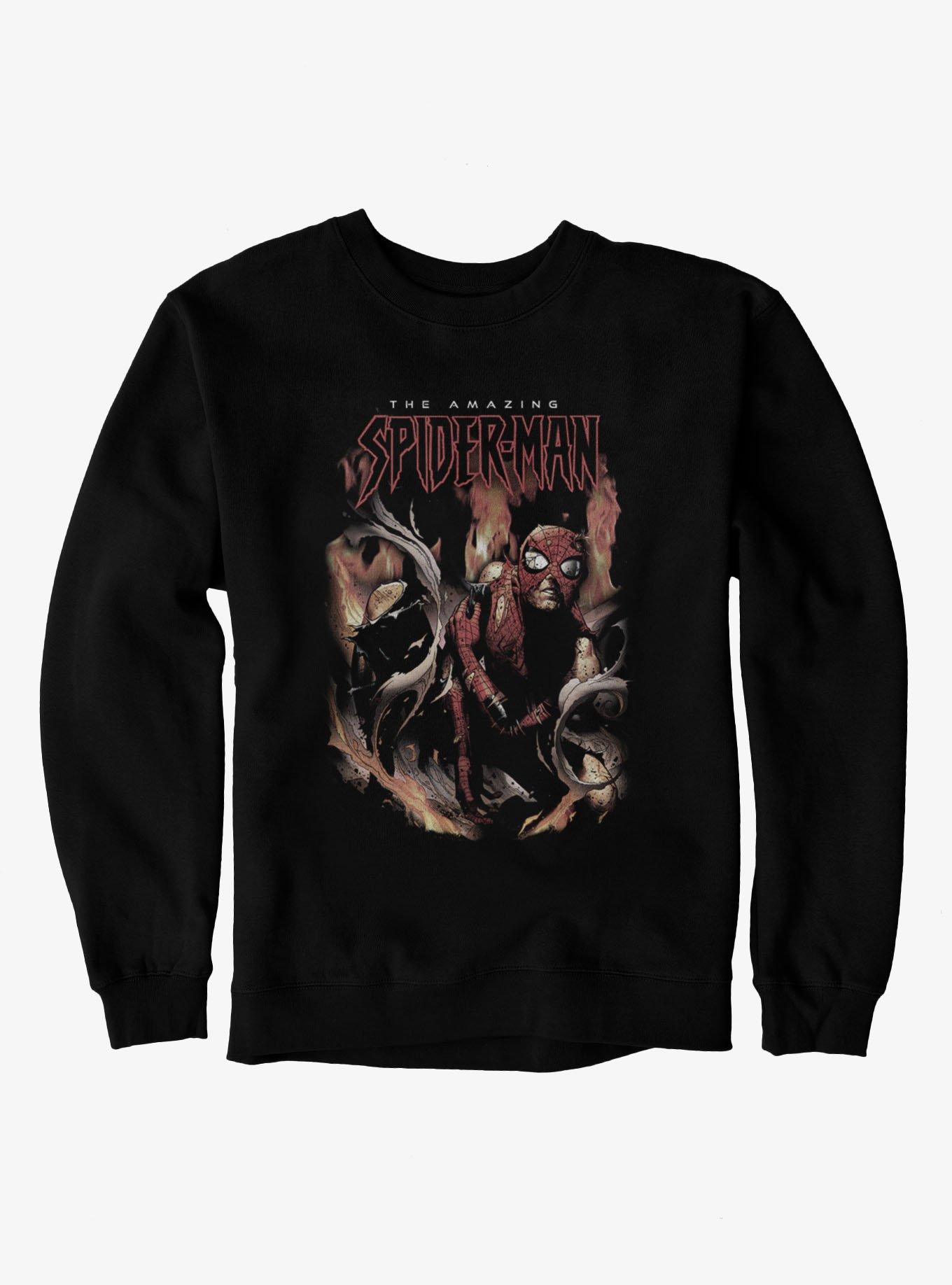 Marvel The Amazing Spider-Man Fire And Wounds Sweatshirt, , hi-res