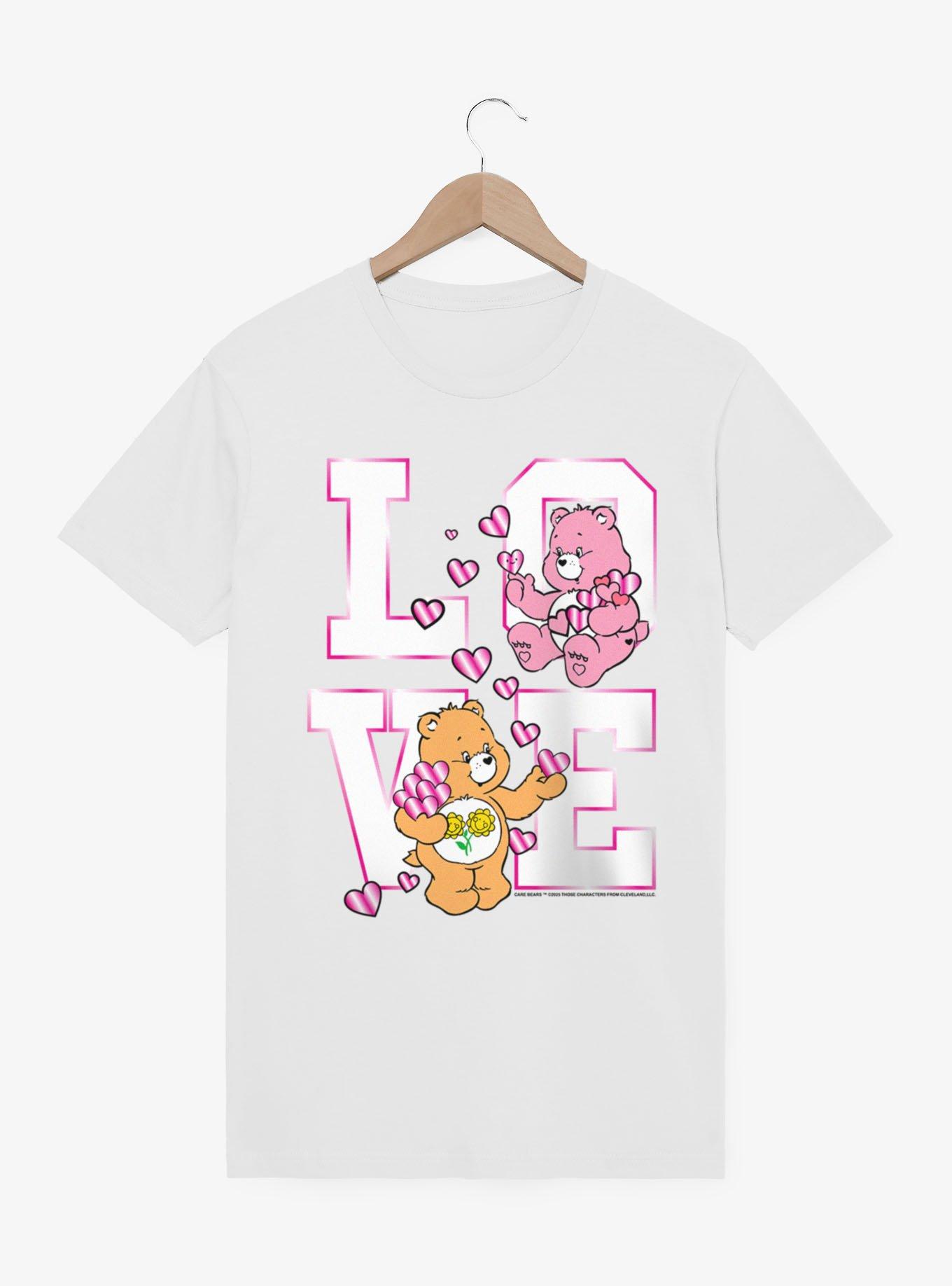 Care Bears Friend And Love A Lot Bear Love Stack T-Shirt, WHITE, hi-res view 1
