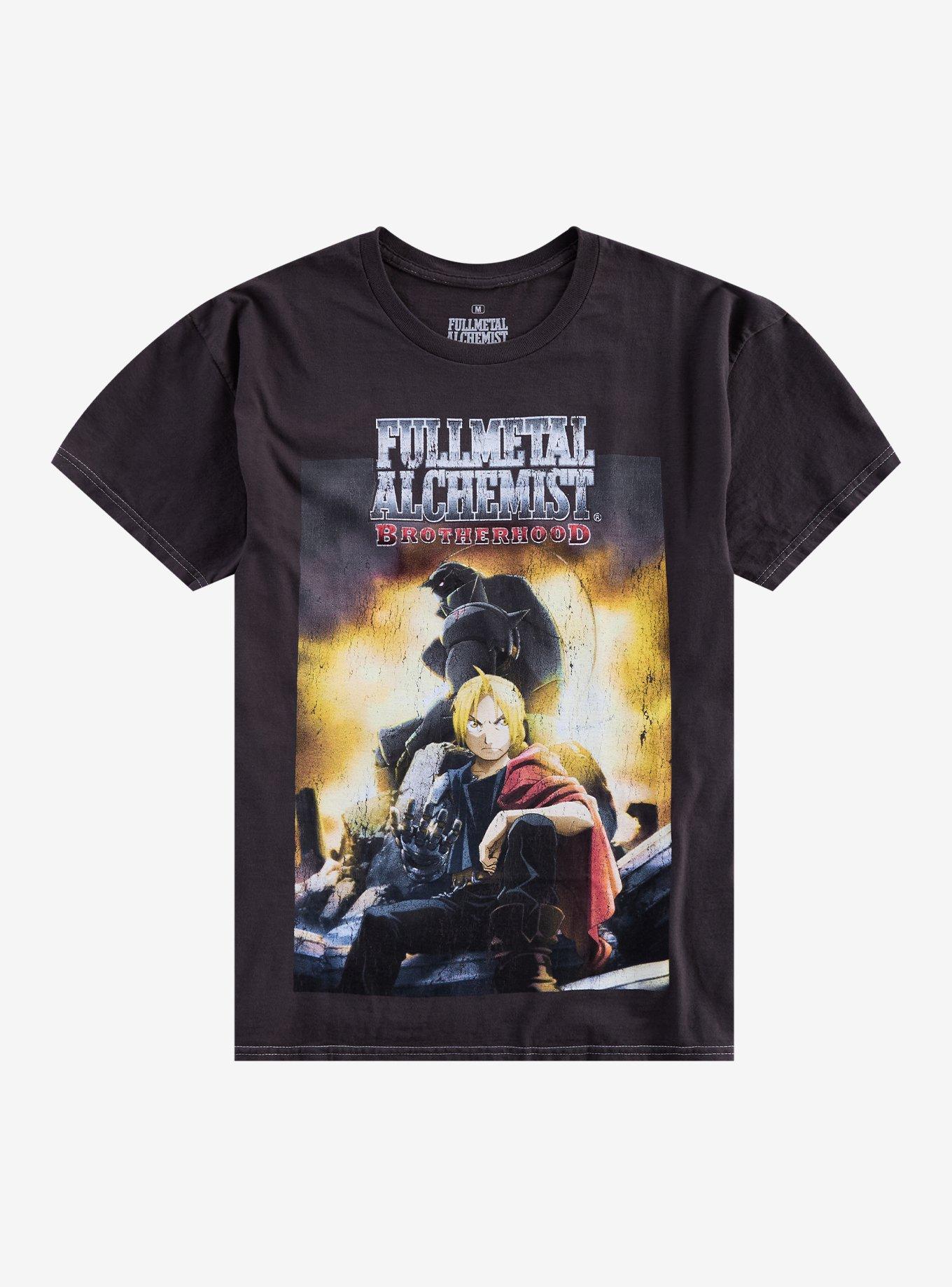 Fullmetal Alchemist: Brotherhood Poster Dark Wash T-Shirt | Hot Topic