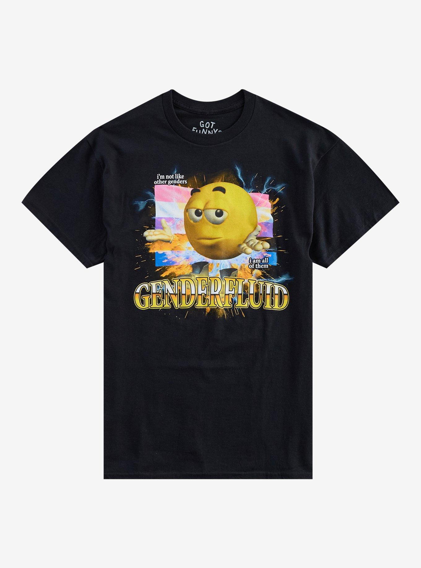 Genderfluid Emoji T-Shirt By Got Funny?, , hi-res
