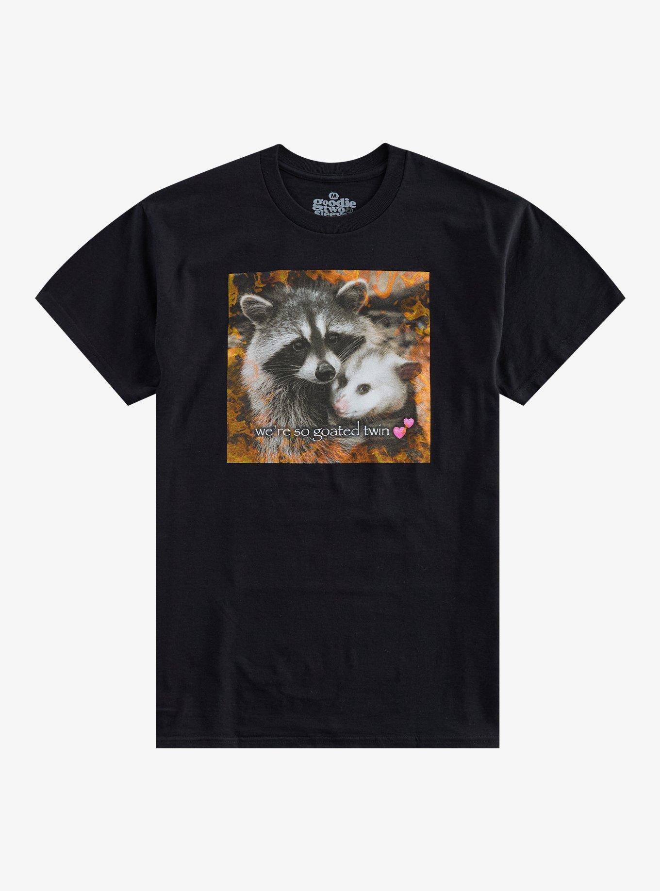 Goated Twin Raccoon & Possum T-Shirt By Goodie Two Sleeves, , hi-res