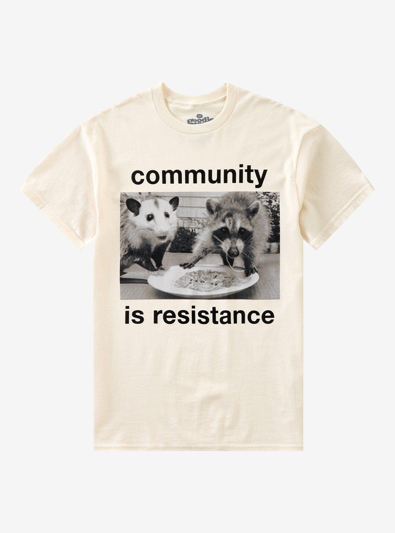 Community Resistance Possum & Raccoon T-Shirt By Goodie Two Sleeves, , hi-res