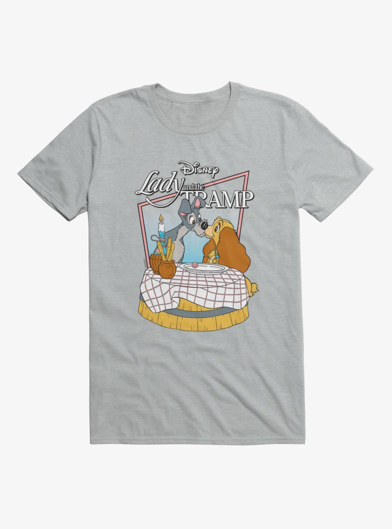 Disney Lady And The Tramp Dinner Kiss T-Shirt, , hi-res