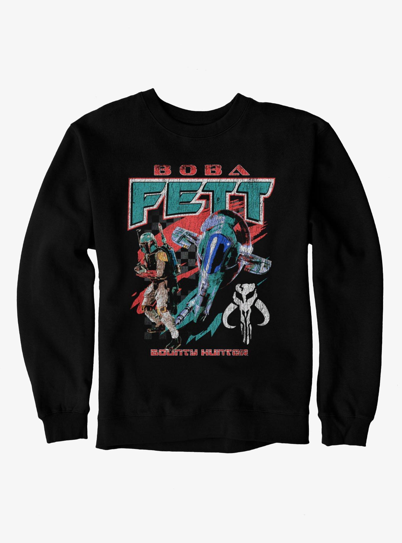 Star Wars Boba Fett Ship Racing Flag Retro Sweatshirt, , hi-res