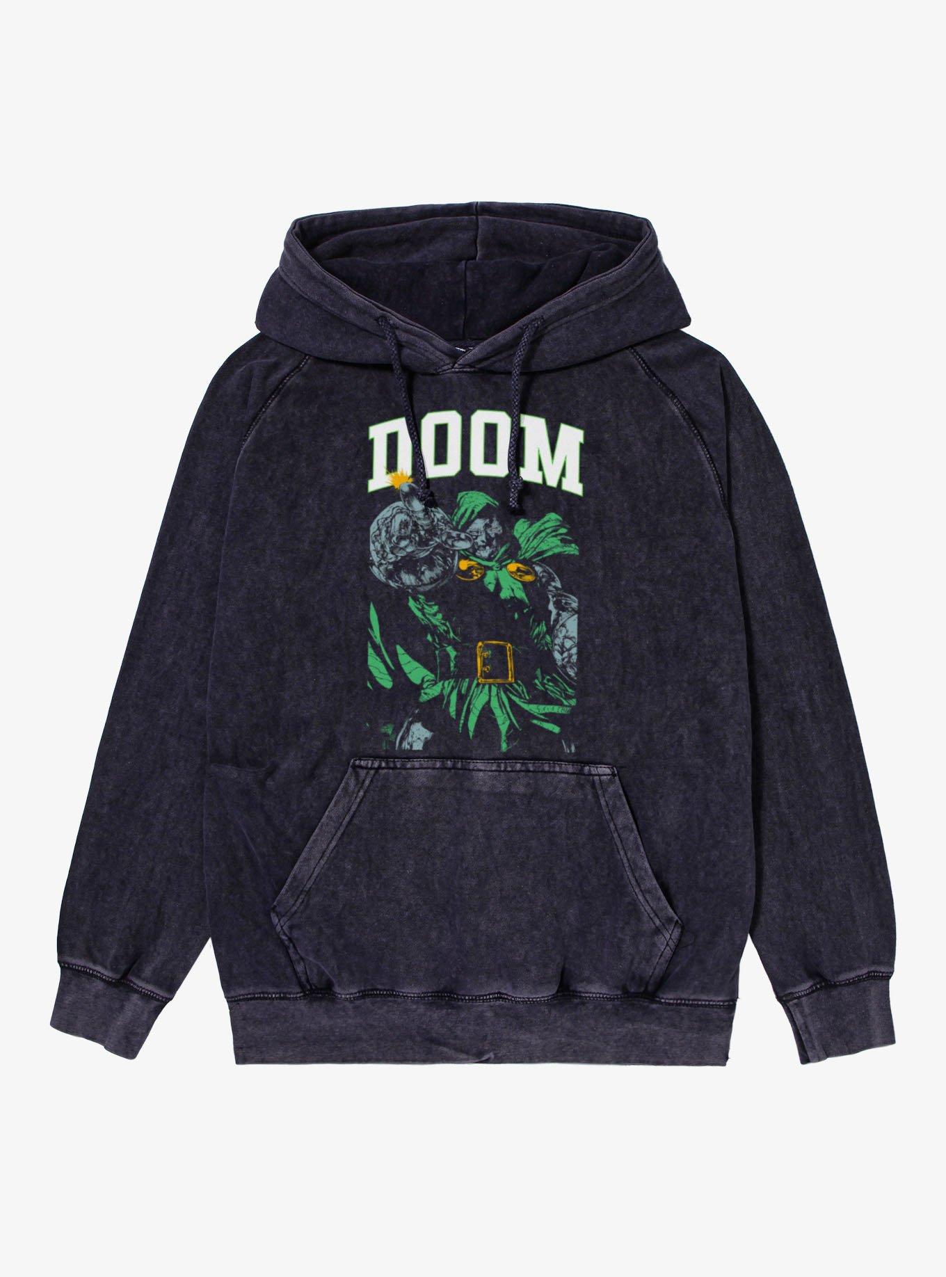 Marvel Dr Doom Finger Blast Mineral Wash Hoodie, , hi-res