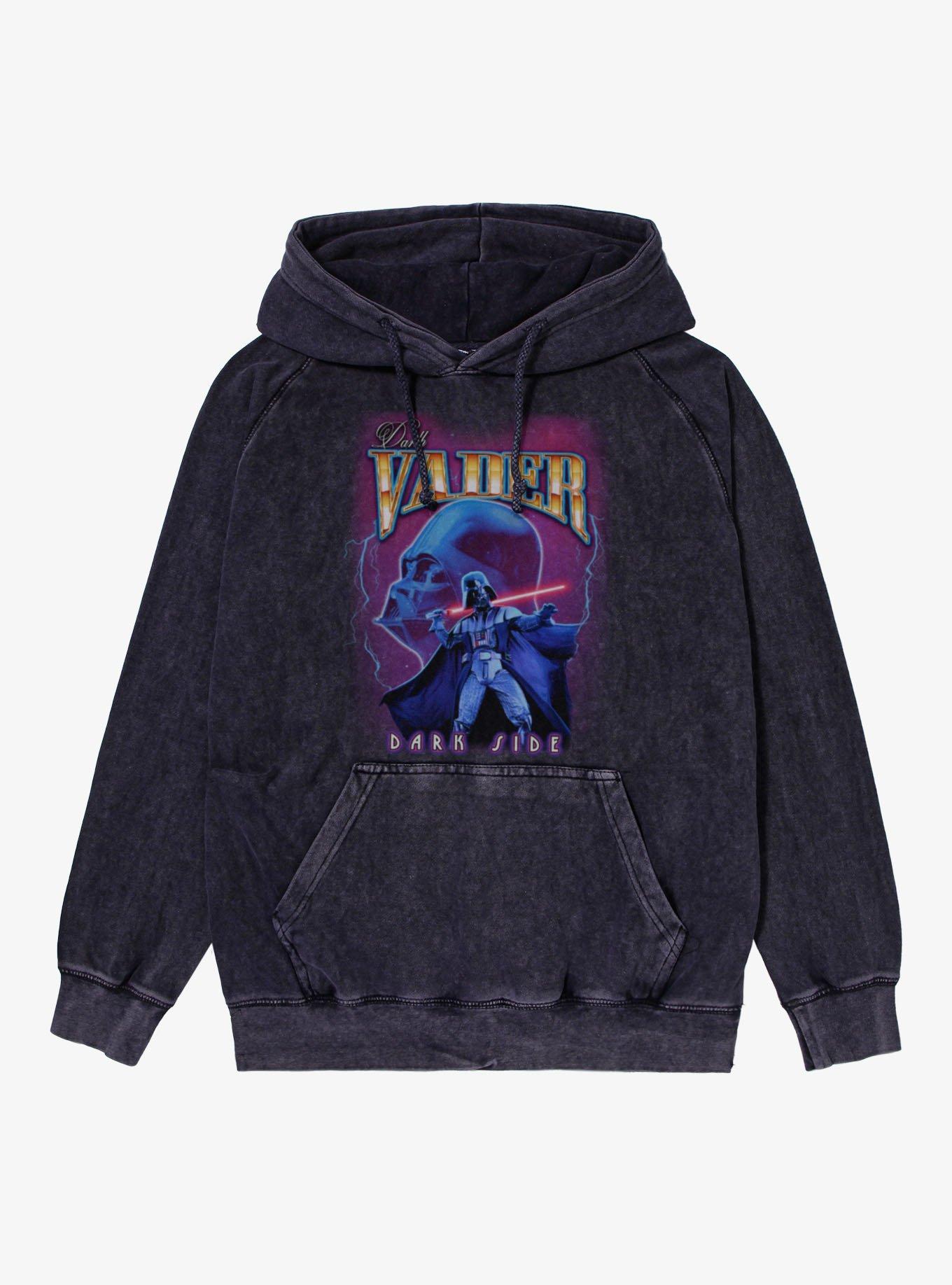 Star Wars Darth Vader Dark Side Lightning Collage Mineral Wash Hoodie, , hi-res