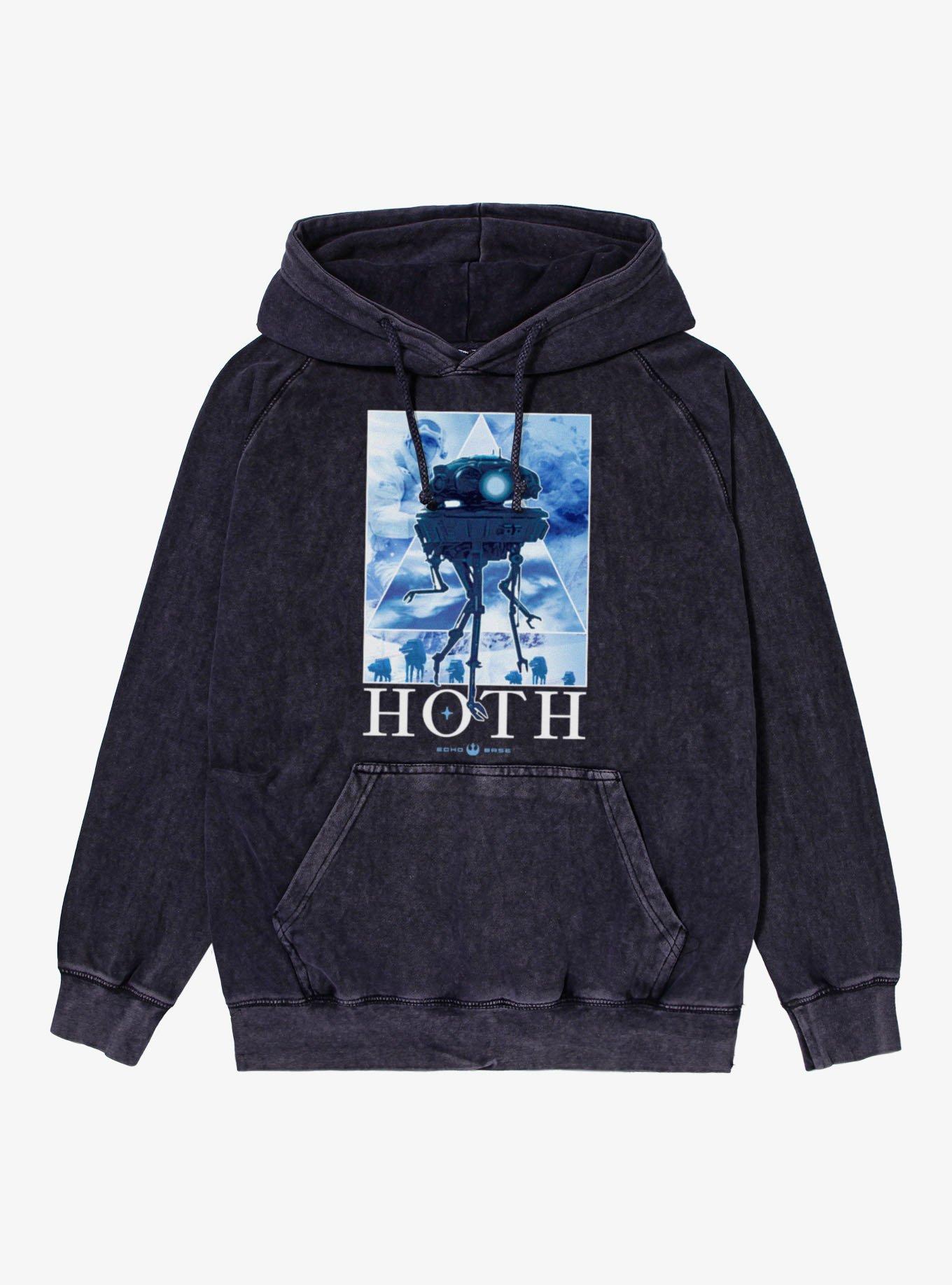 Star Wars Hoth Echo Base Poster Mineral Wash Hoodie, , hi-res