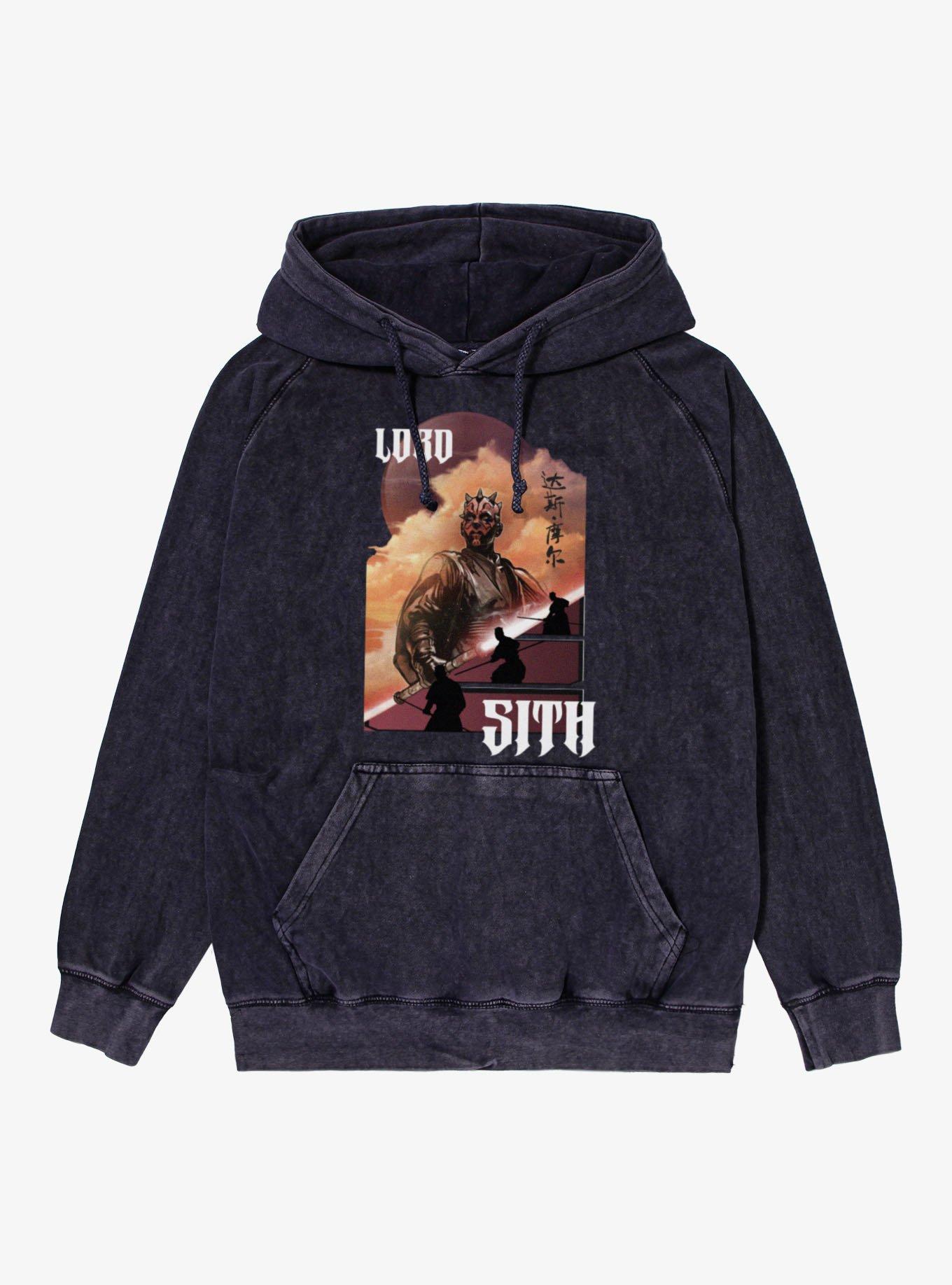 Star Wars Darth Maul Lord Sith Chinese Writing Mineral Wash Hoodie Box Lunch Exclusive, , hi-res