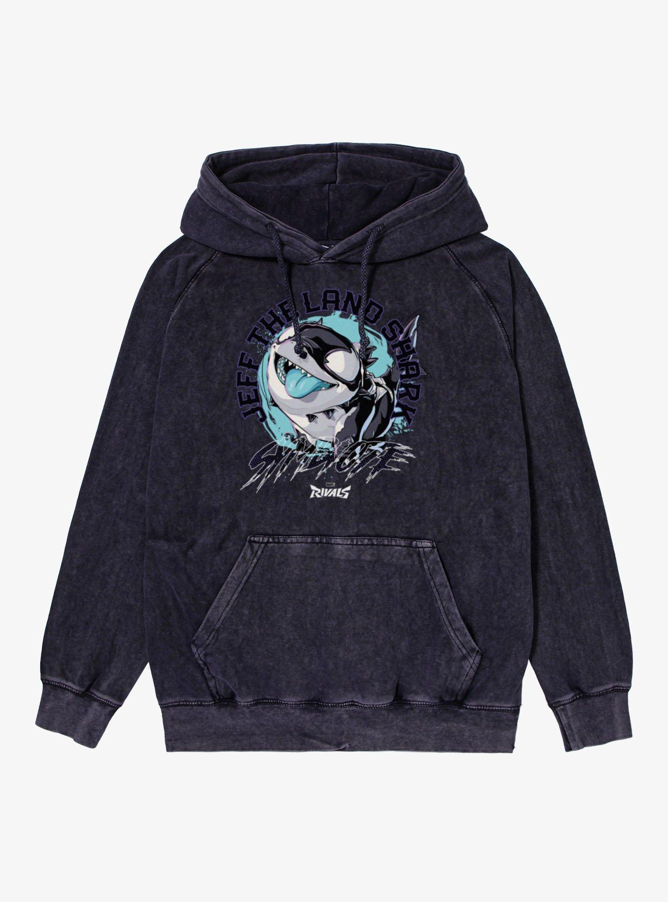 Marvel Rivals Jeff The Land Shark Symbiote Mineral Wash Hoodie, , hi-res