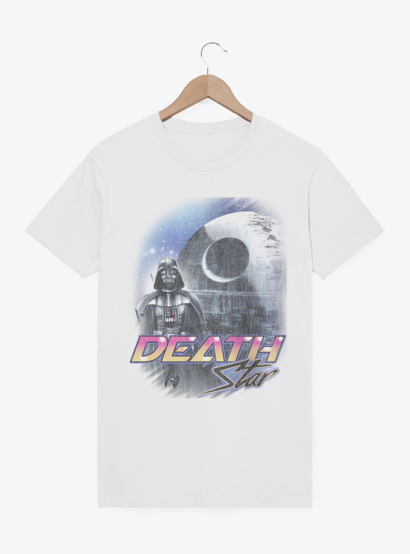 Star Wars Darth Vader Death Star Retro T-Shirt, WHITE, hi-res