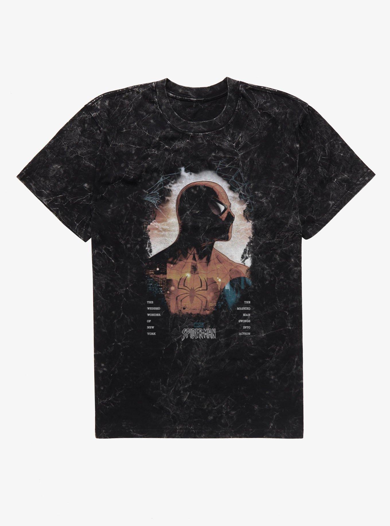 Marvel The Amazing Spider-Man City Portrait Mineral Wash T-Shirt, , hi-res
