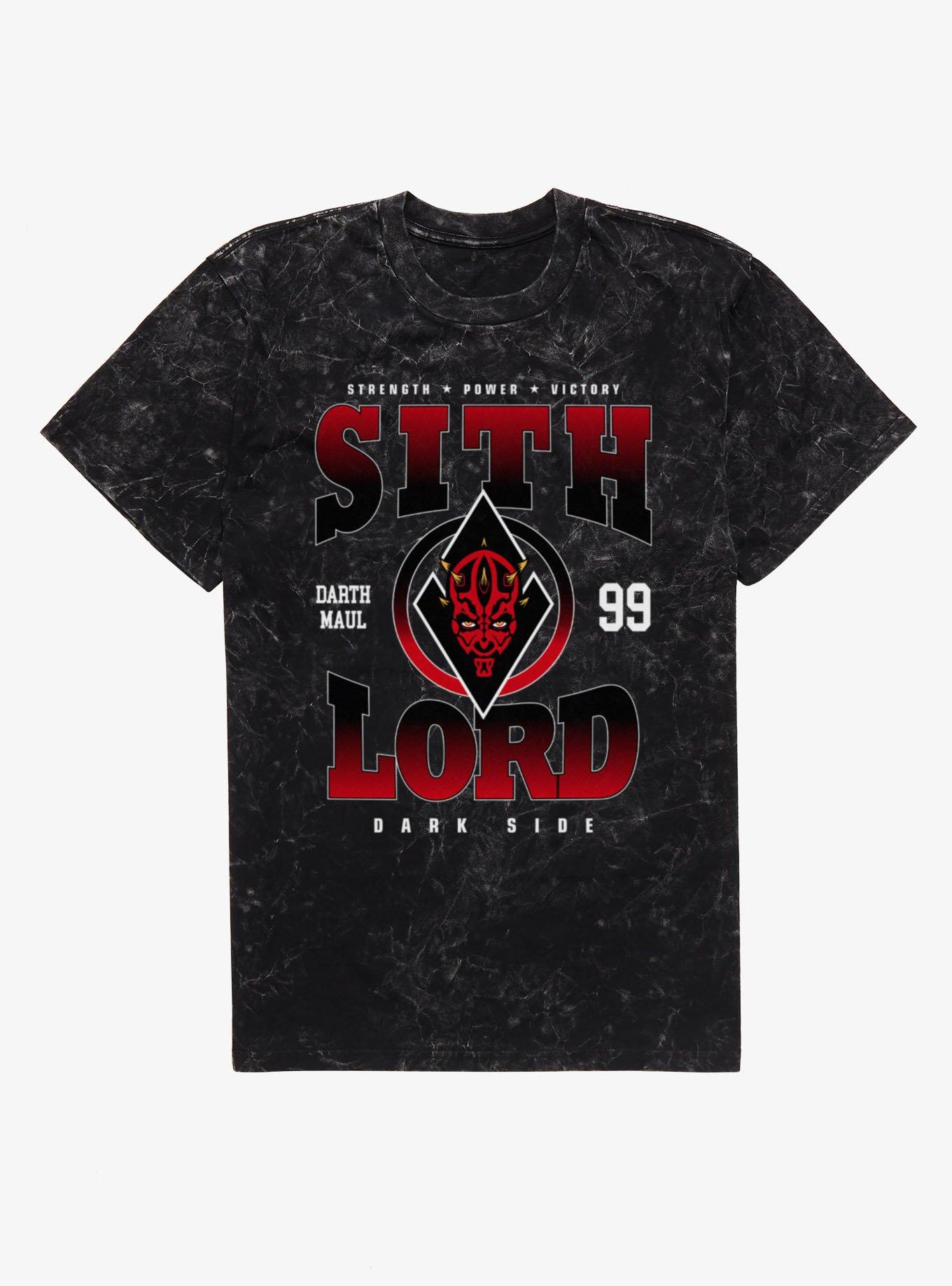 Star Wars Darth Maul Sith Lord Strength Power Victory Collegiate Mineral Wash T-Shirt, , hi-res