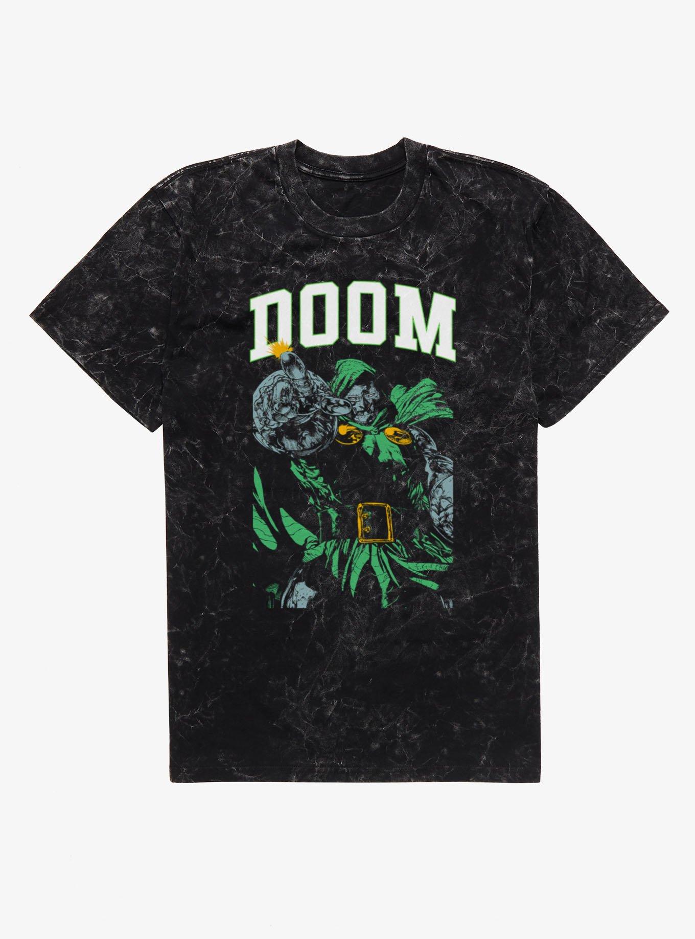 Marvel Dr Doom Finger Blast Mineral Wash T-Shirt, , hi-res