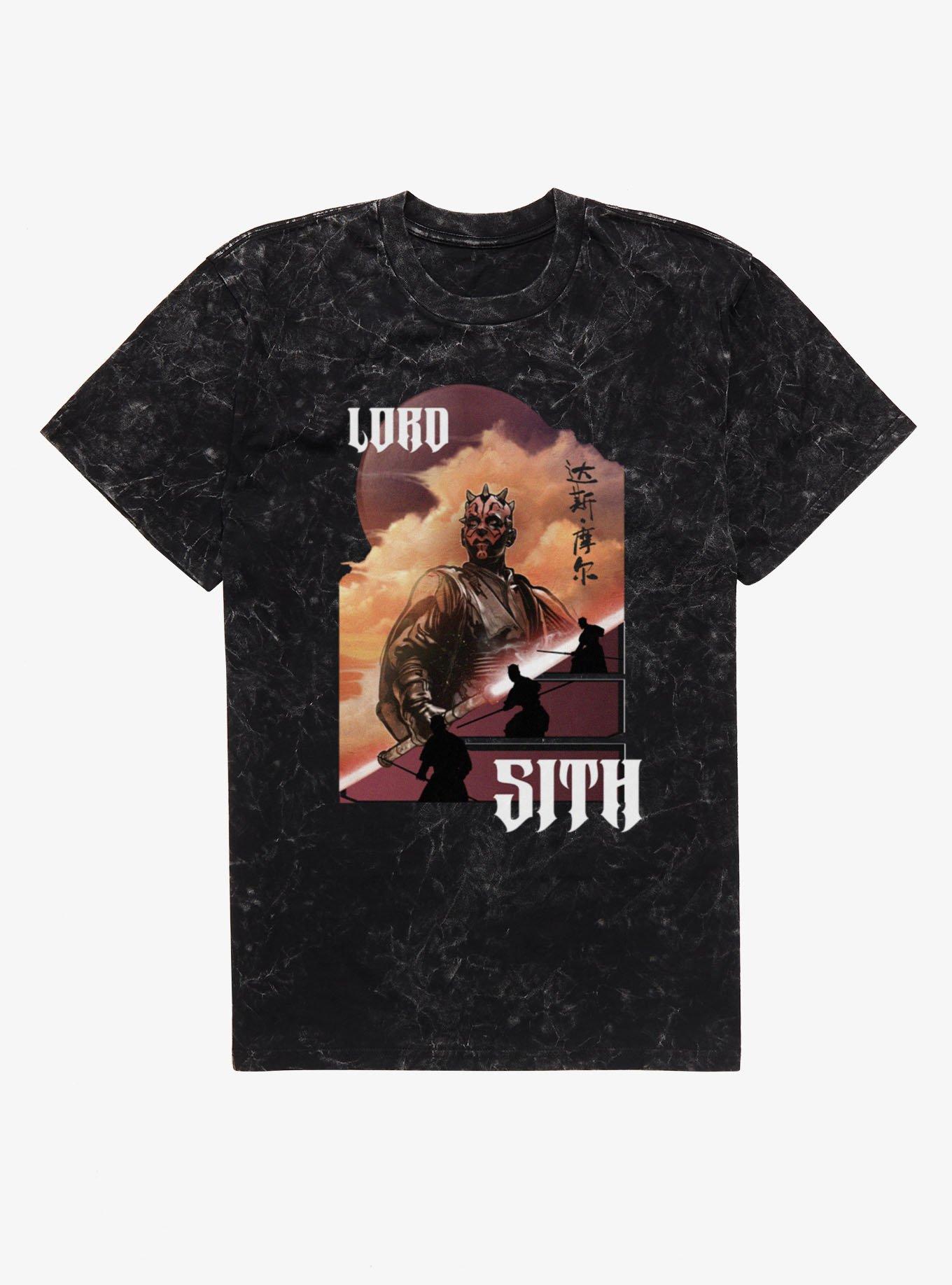 Star Wars Darth Maul Lord Sith Chinese Writing Mineral Wash T-Shirt Box Lunch Exclusive, , hi-res