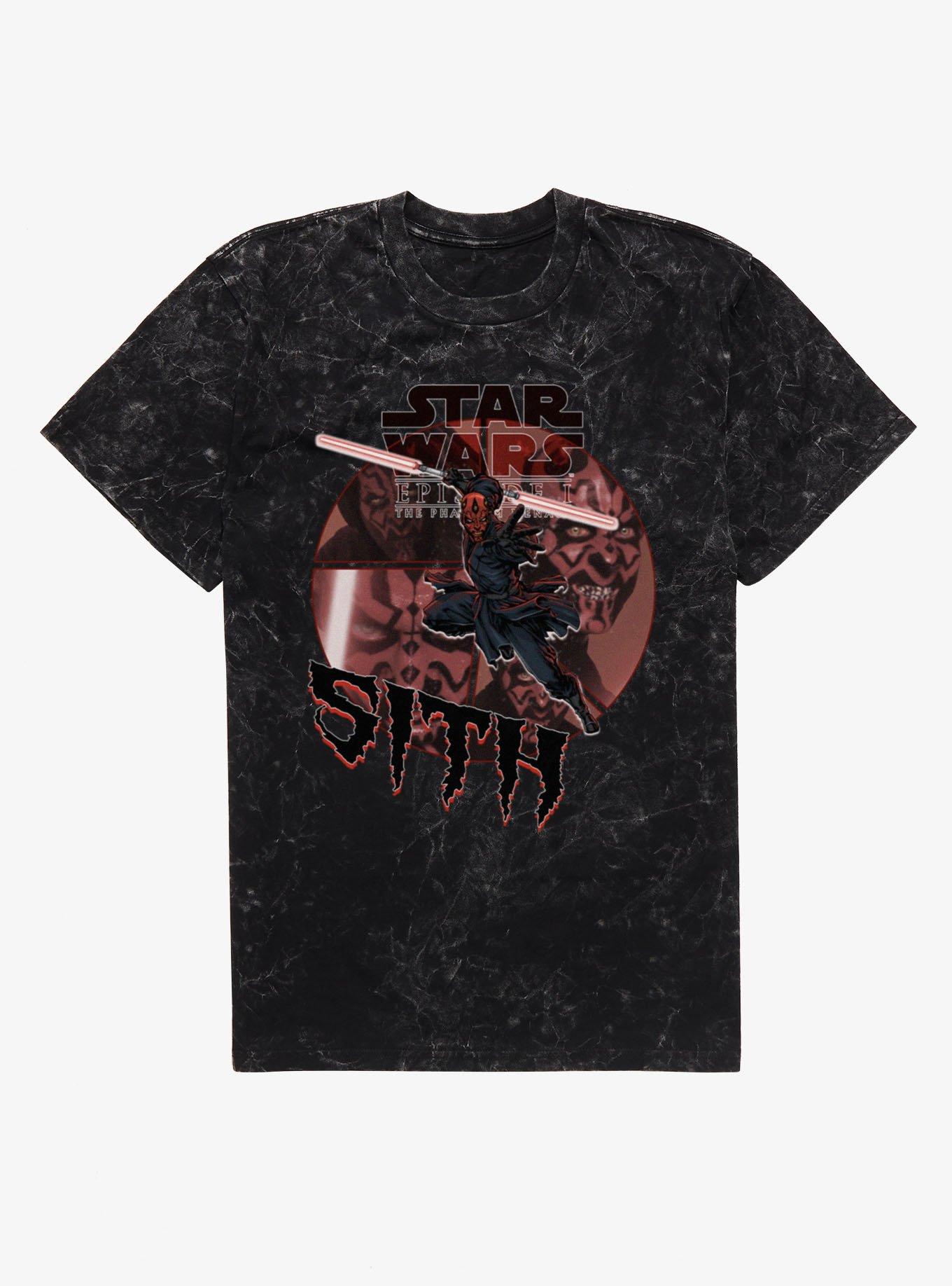 Star Wars Episode I The Phantom Menace Darth Maul Jump Mineral Wash T-Shirt, , hi-res