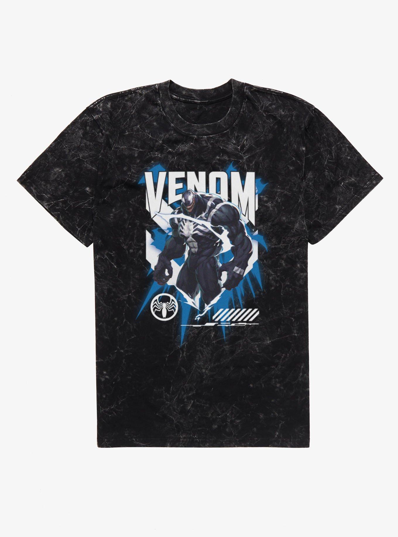 Marvel Rivals Venom Action Splash Mineral Wash T-Shirt, , hi-res
