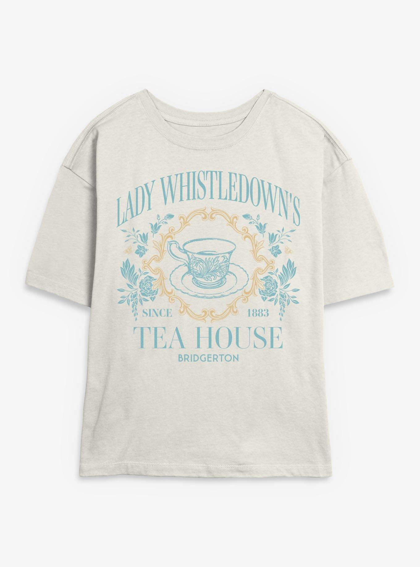 Bridgerton Lady Whistledown's Tea House Womens Skimmer T-Shirt Her Universe Exclusive, , hi-res