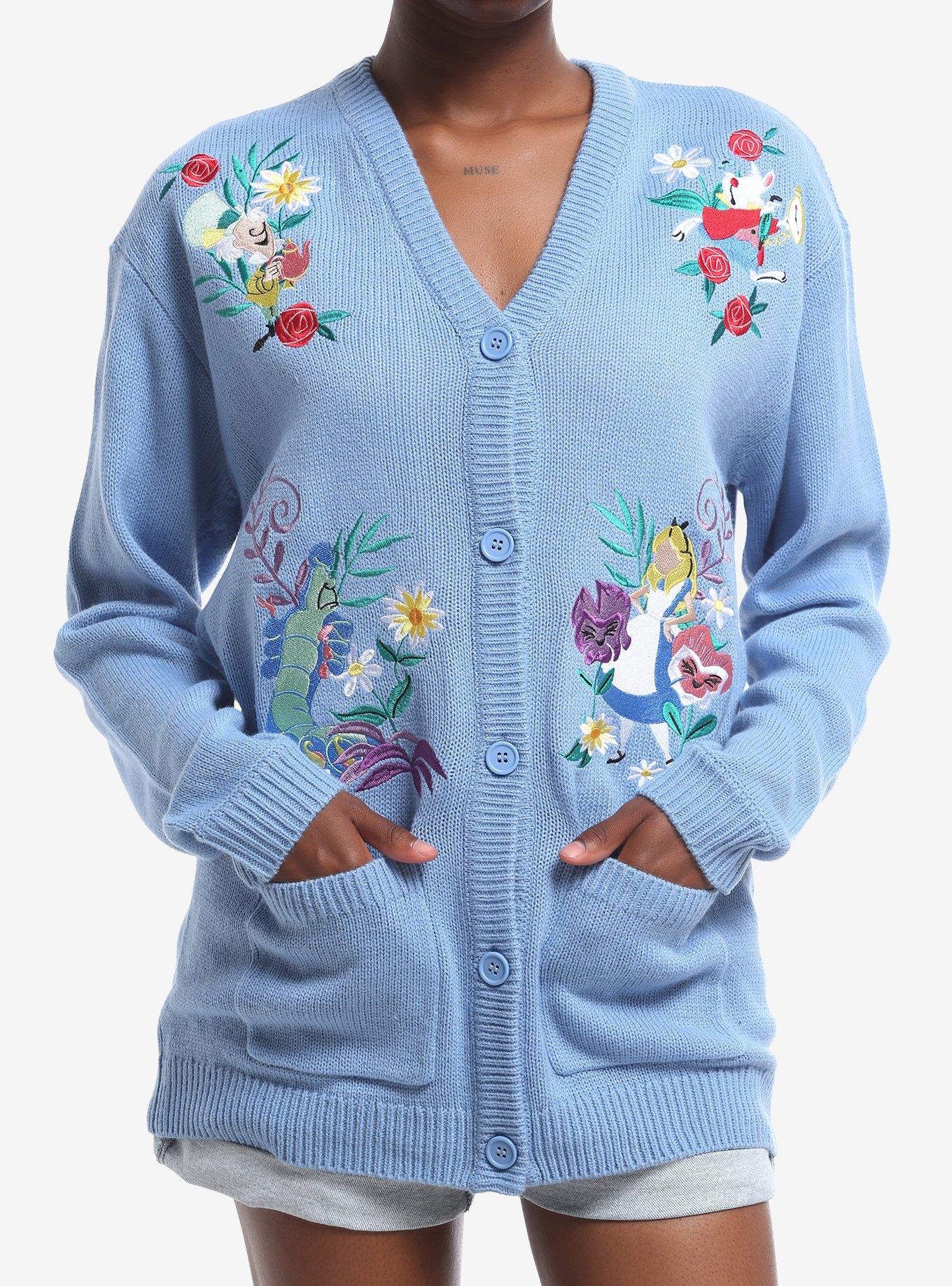 Her Universe Disney Alice In Wonderland Embroidered Girls Cardigan, , hi-res