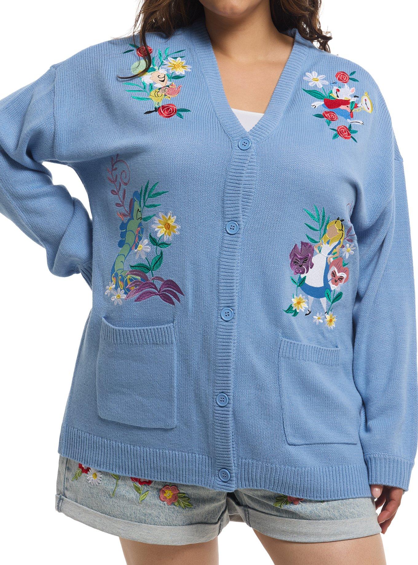 Her Universe Disney Alice In Wonderland Embroidered Girls Cardigan Plus Size, , hi-res
