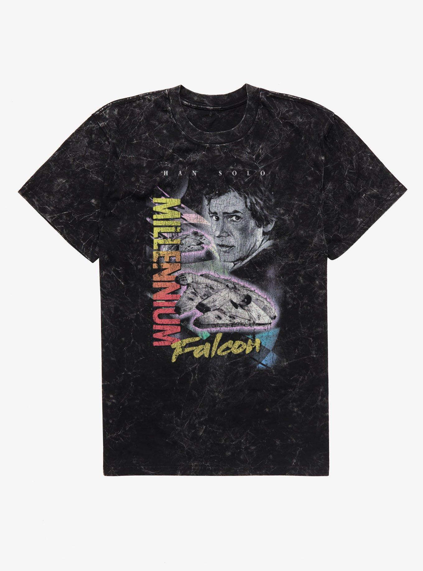 Star Wars Han Solo Millenium Falcon Collage Mineral Wash T-Shirt, , hi-res