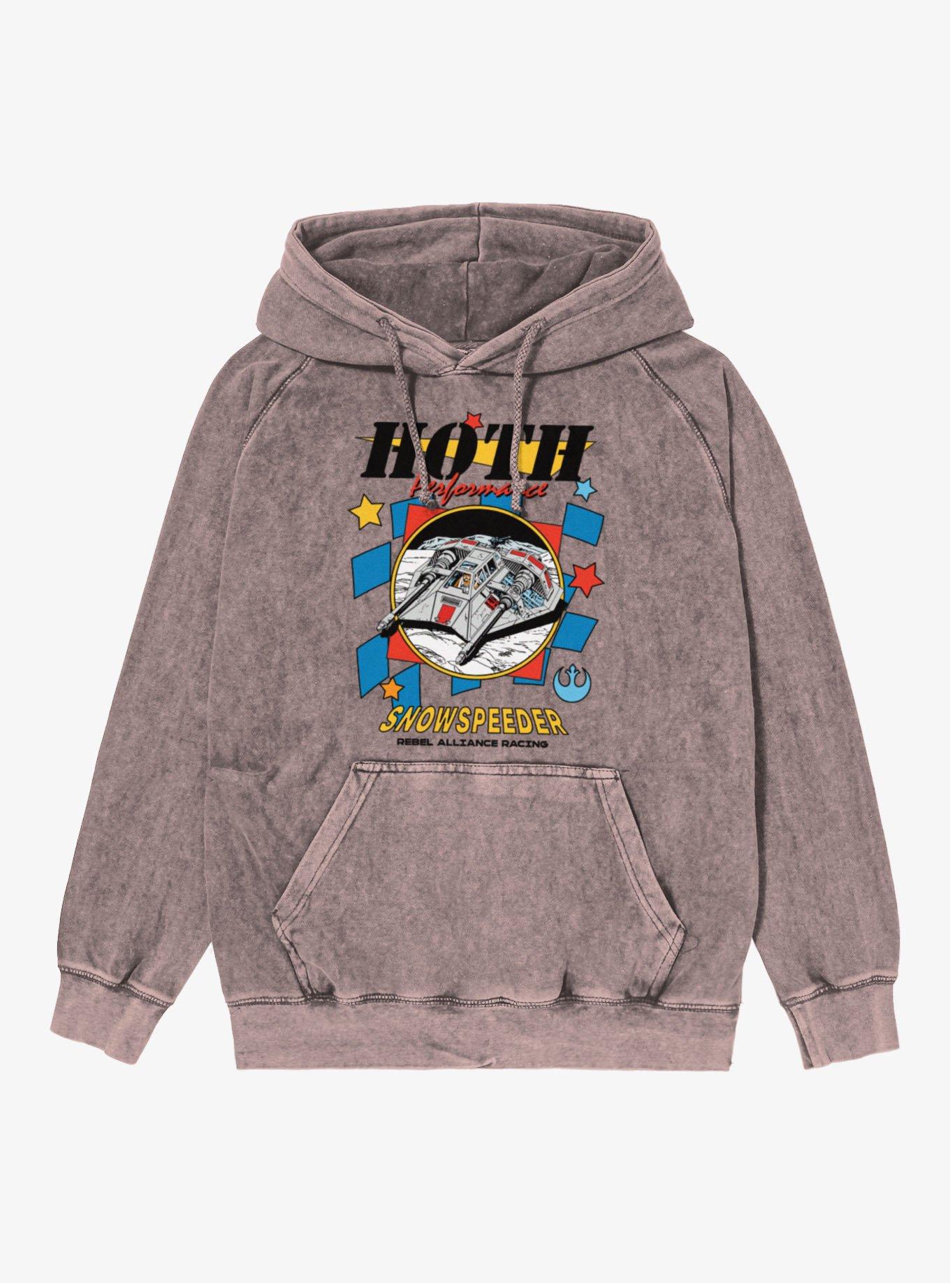 Star Wars Hoth Performance Snow Speeder Racing Rebel Alliance Mineral Wash Hoodie, , hi-res