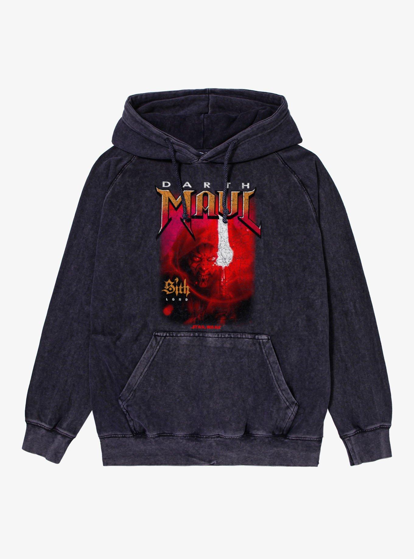 Star Wars Darth Maul Sith Lord Red Light Mineral Wash Hoodie, , hi-res