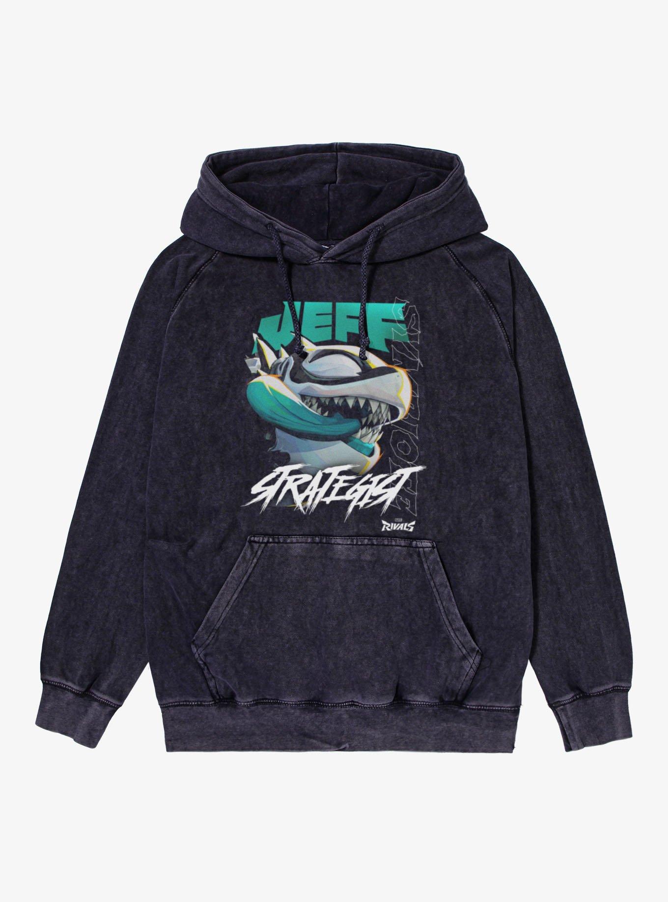Marvel Rivals Jeff The Land Shark Symbiote Strategist Mineral Wash Hoodie, , hi-res