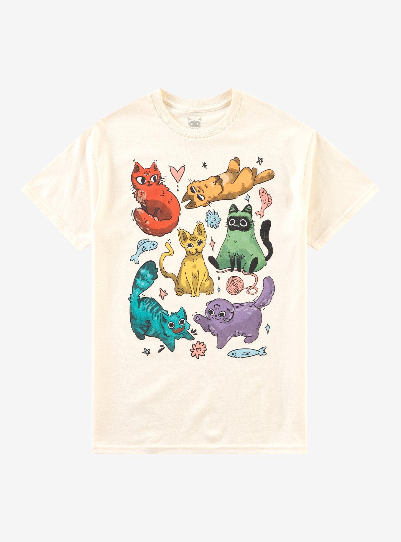 Cat Rainbow Collage T-Shirt By Guild Of Calamity, , hi-res