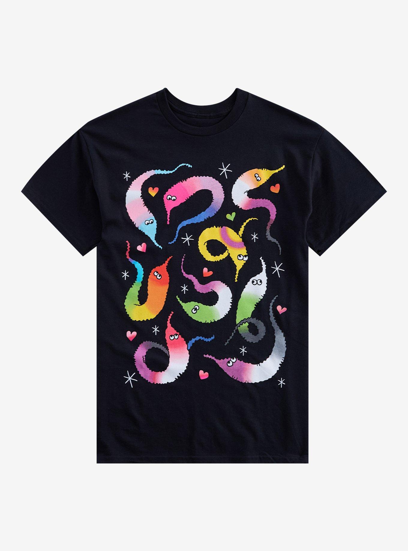Squiggle Worm Pride Flags T-Shirt By Goodie Two Sleeves, , hi-res
