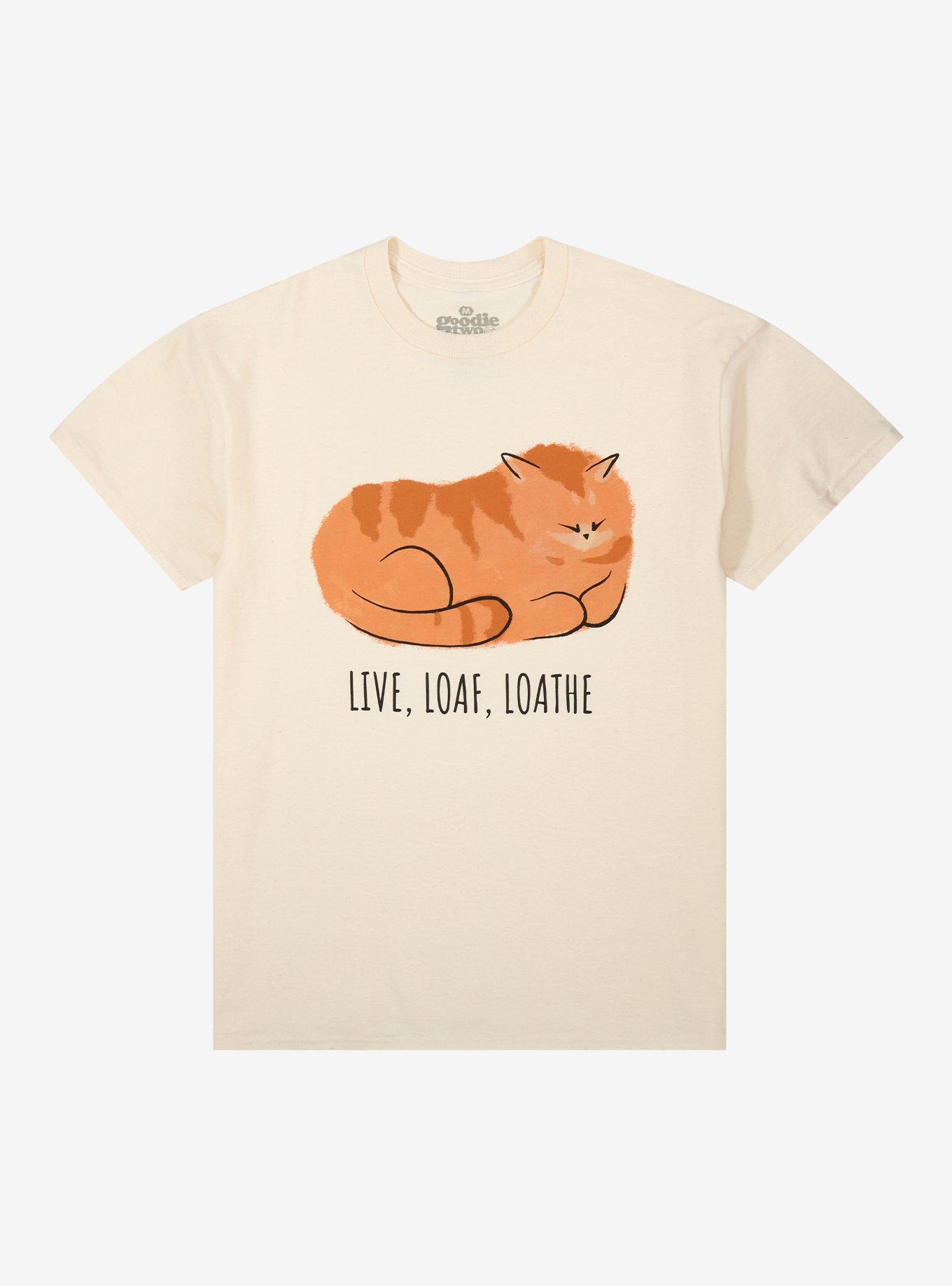 Live Loaf Loathe Cat T-Shirt By Goodie Two Sleeves, , hi-res
