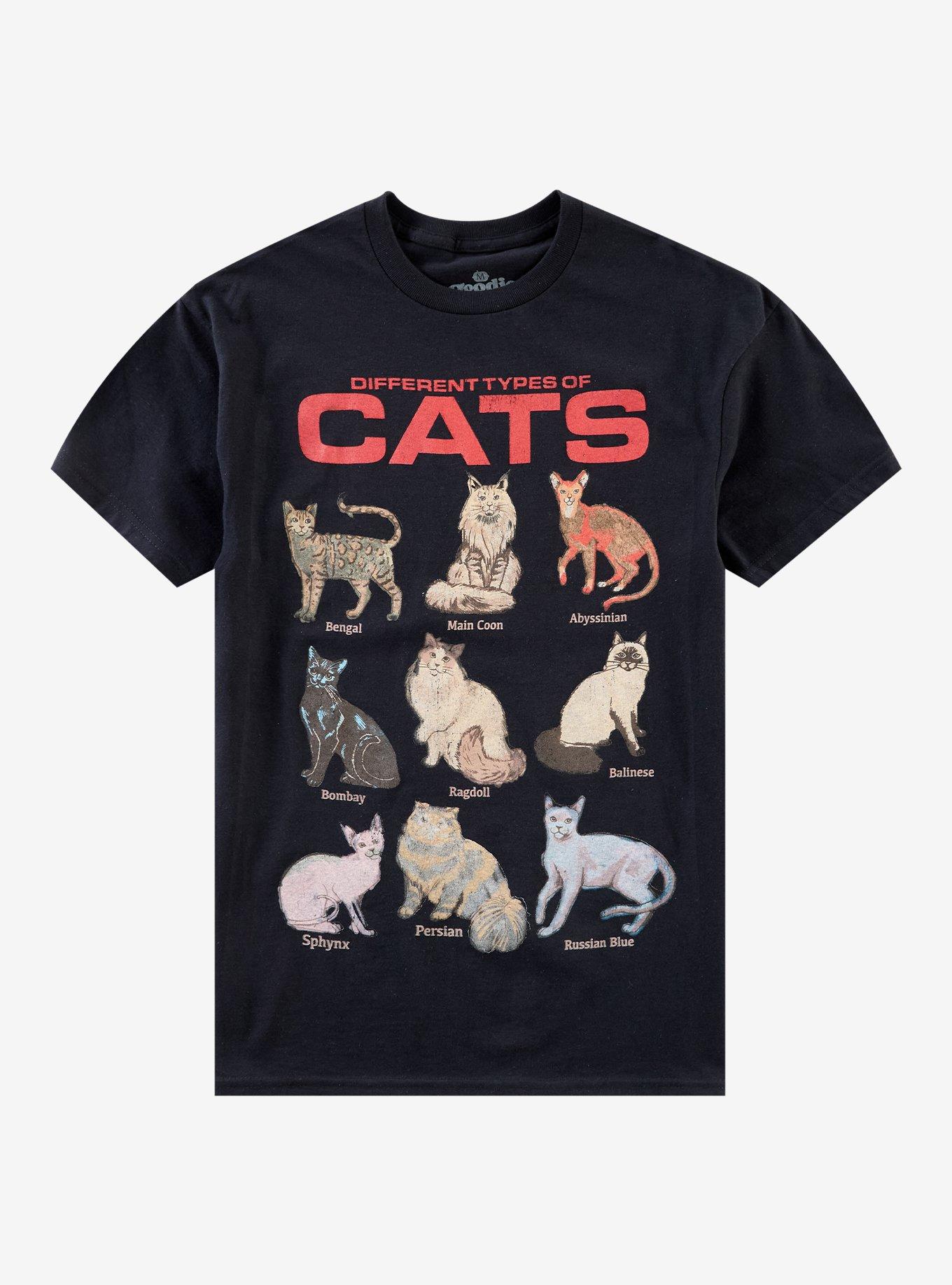 Cat Type Infographic T-Shirt By Goodie Two Sleeves, , hi-res